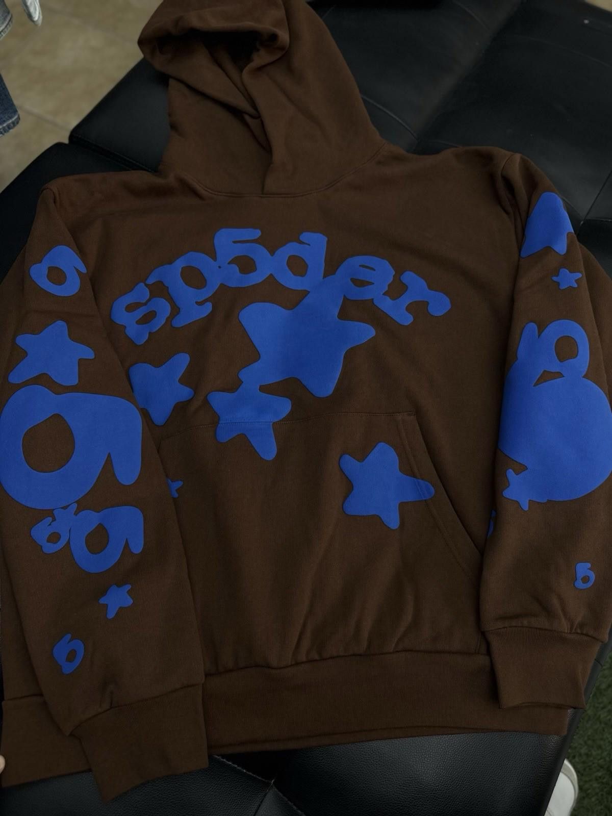 Sp5der Sp5der Worldwide Brown/Blue Hoodie Size (XL) (NEW) Size US XL / EU 56 / 4 - 5 Thumbnail