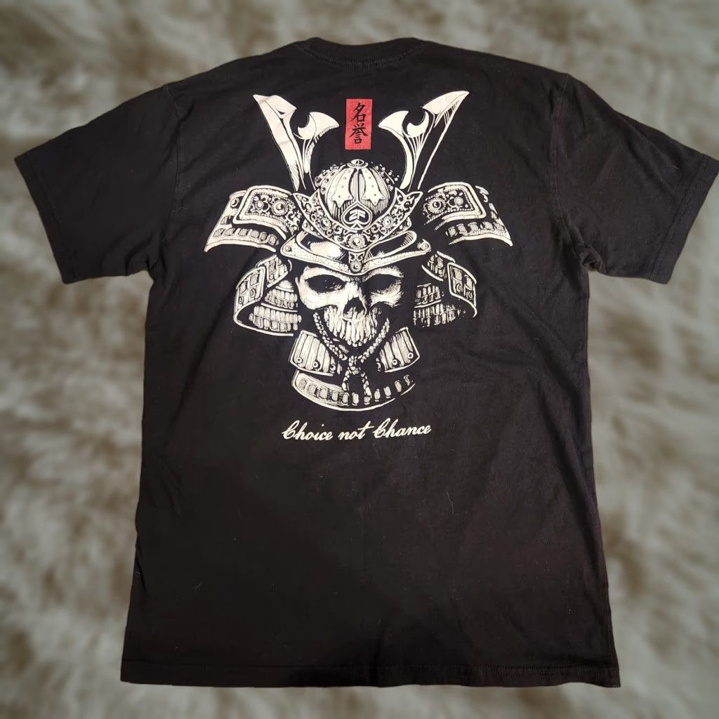 Vintage Wash With Souls T Shirt Tee Mens Medium Samari Skull Black Made In USA Size US M / EU 48-50 / 2 - 1 Thumbnail