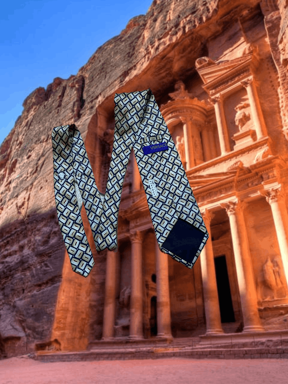 Versace Tie Vintage Versace One size luxury Y2K streetwear Size ONE SIZE - 1 Thumbnail