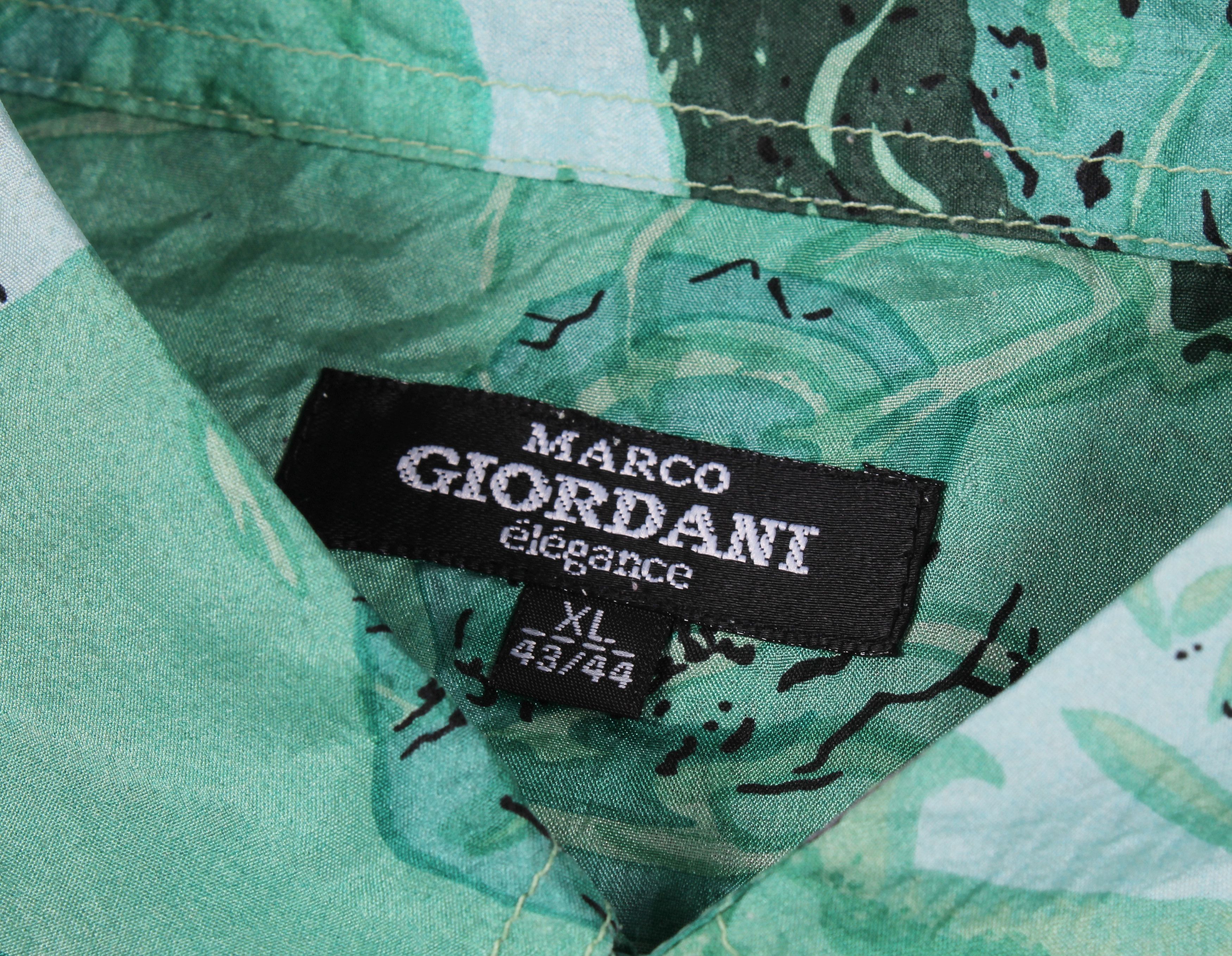 Vintage Vintage Marco Giordani Abstract Pattern Light Silk Shirt Size US XL / EU 56 / 4 - 4 Thumbnail