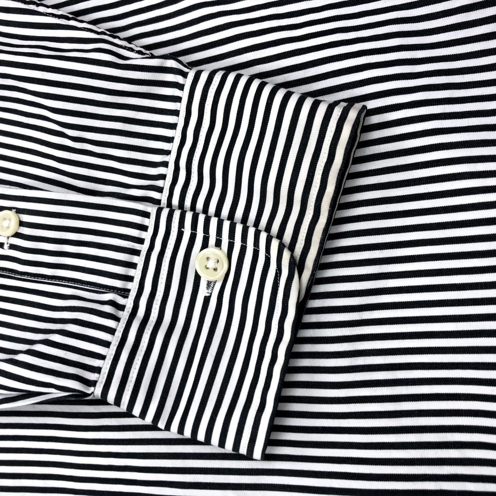 Ralph Lauren Ralph Lauren Shirt Button-Down 2XB Big & Tall Black White Stripe Long Sleeve Embroidered Logo, 100 Cotton, Classic Fit, Casual Business Travel Men Size US XXL / EU 58 / 5 - 5 Thumbnail