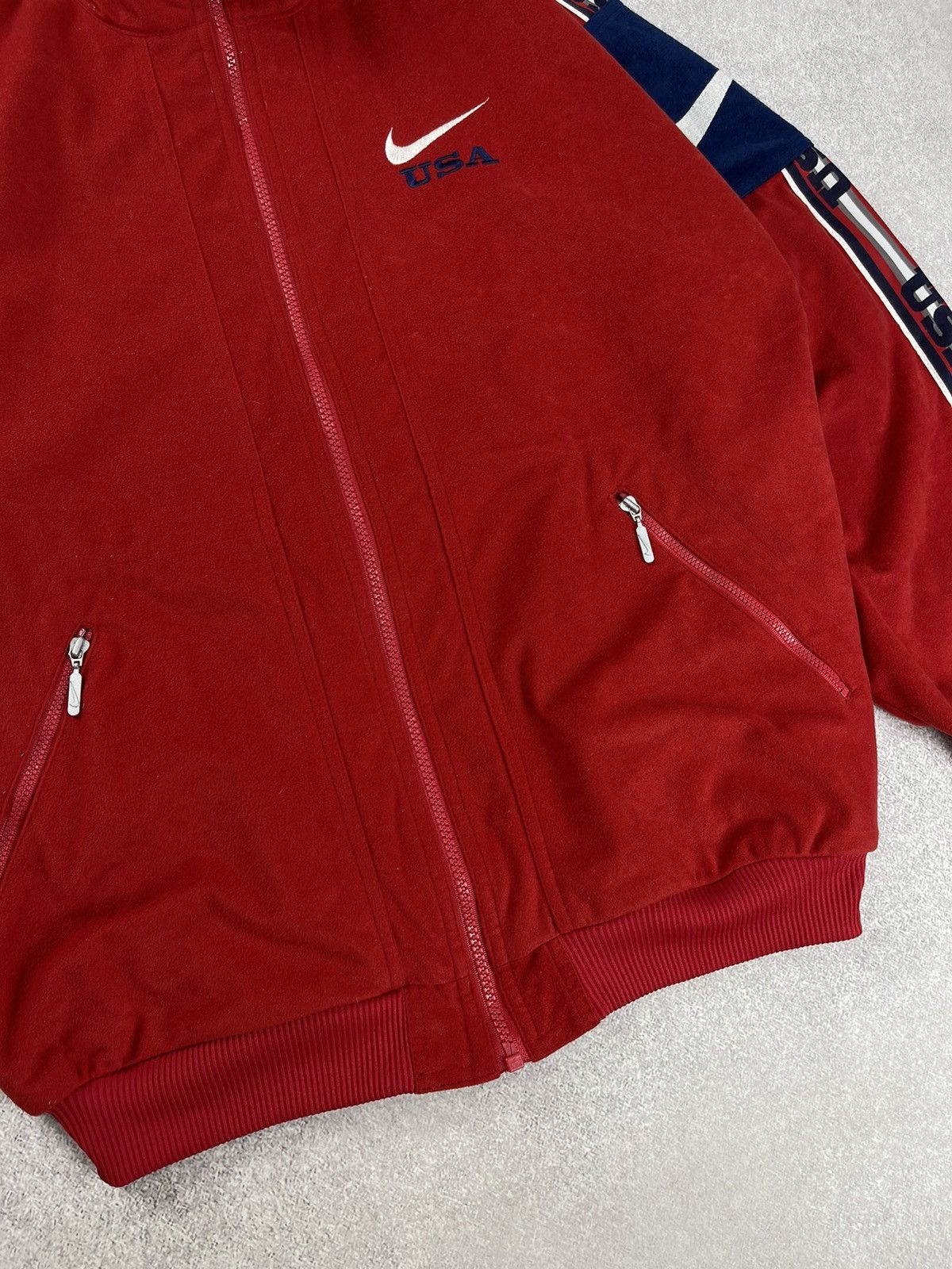 Nike × Vintage Vintage Nike USA Velvet Track Jacket Size S Size US S / EU 44-46 / 1 - 4 Thumbnail