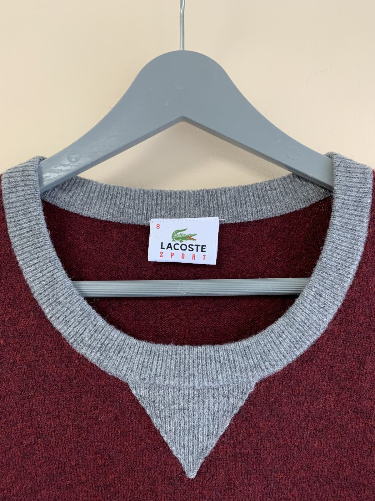 Lacoste Vintage Lacoste Sport Wool Knit Sweater Striped Men Size US L / EU 52-54 / 3 - 3 Thumbnail