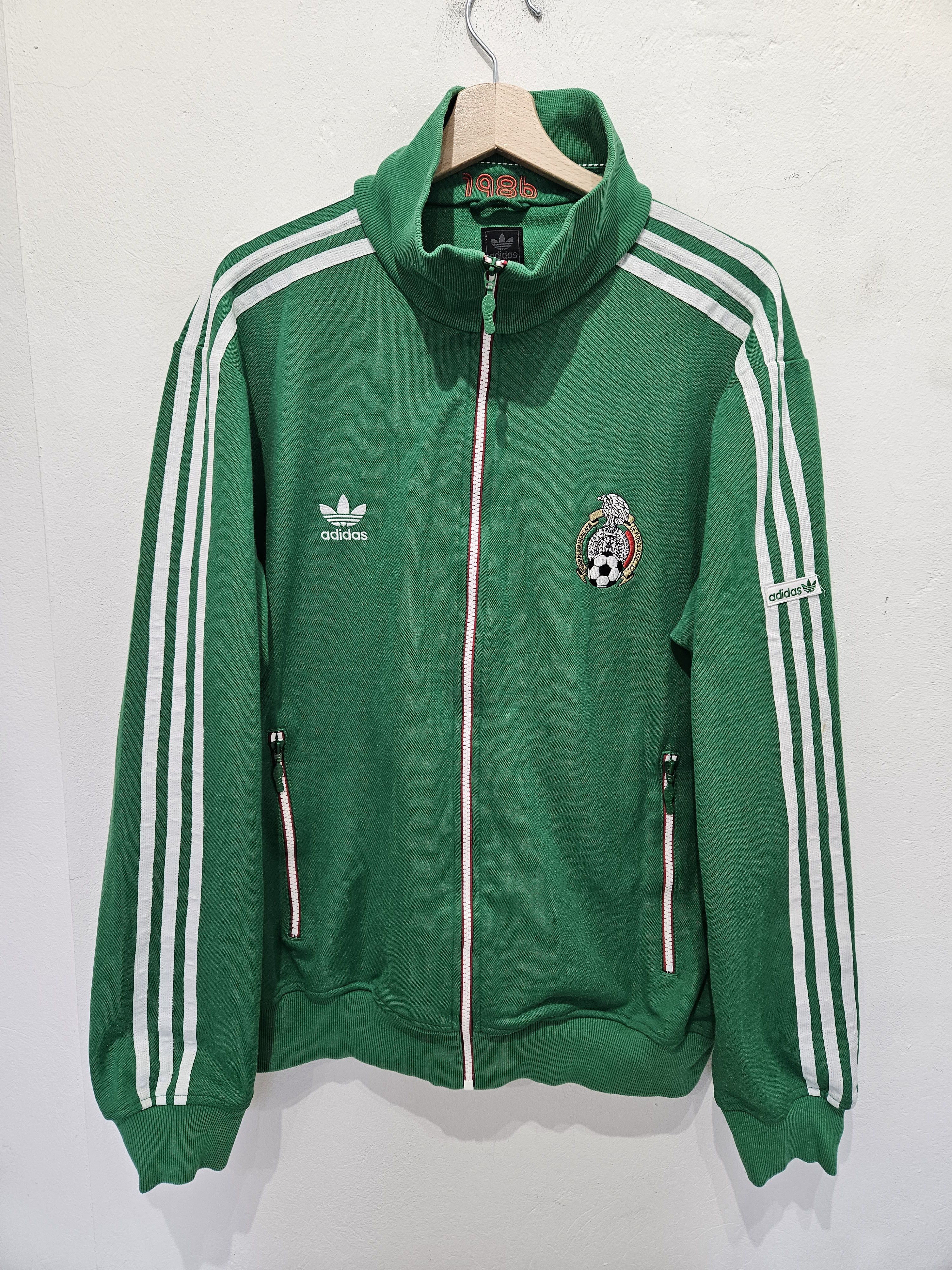 image of Mexico 1986 Adidas Size L XL Trackjacket Fifa World Cup in Green, Men's