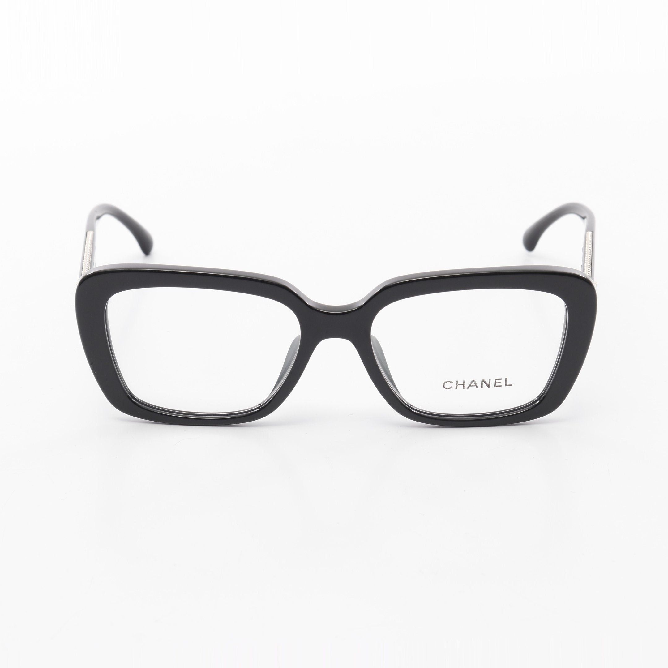 Chanel Coco Mark Glasses Chain Decoration Black Non-Prescription