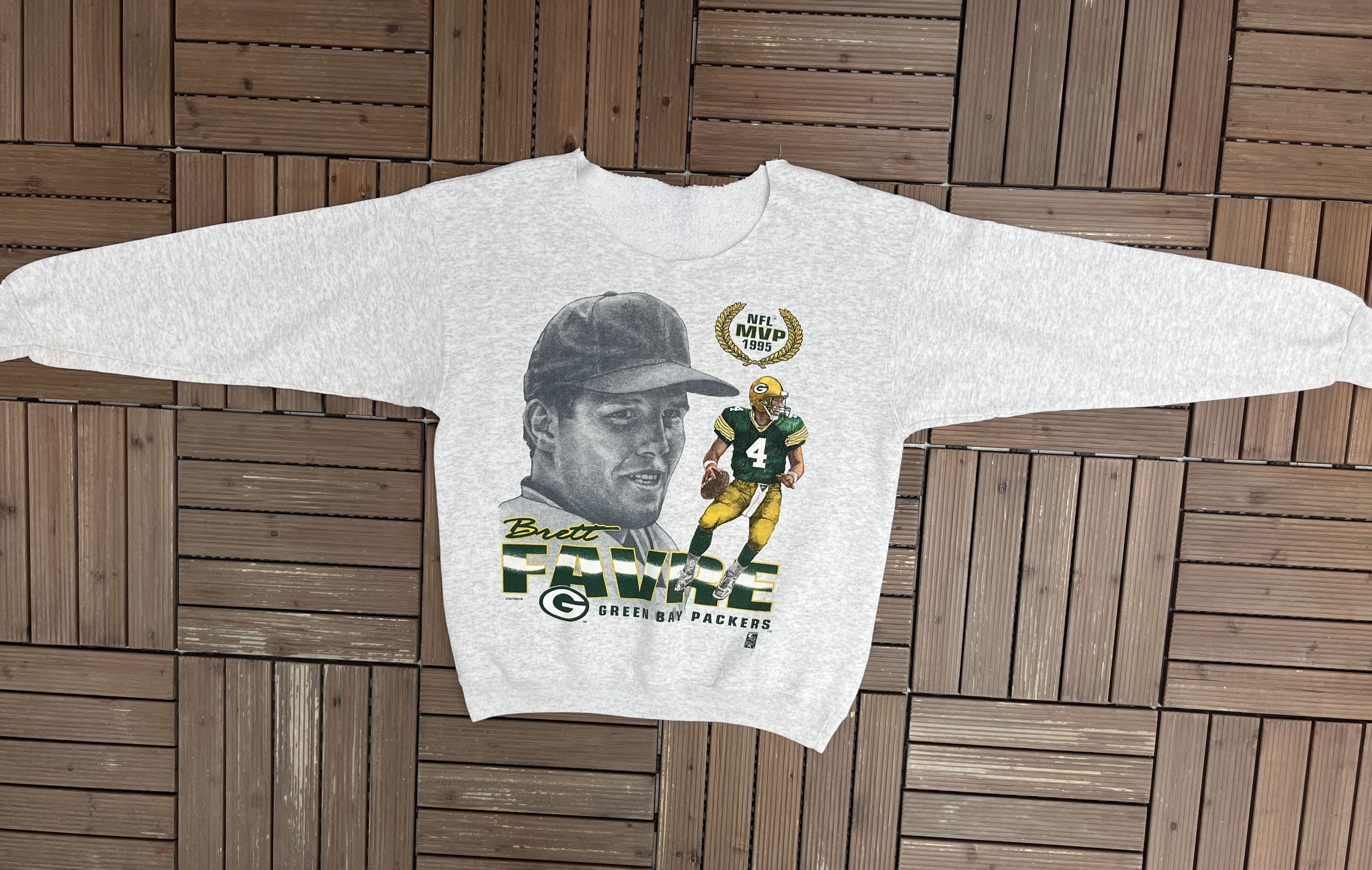 Vintage Green Bay Packers Brett Favre Vintage Crewneck Sweater Size US L / EU 52-54 / 3 - 5 Thumbnail