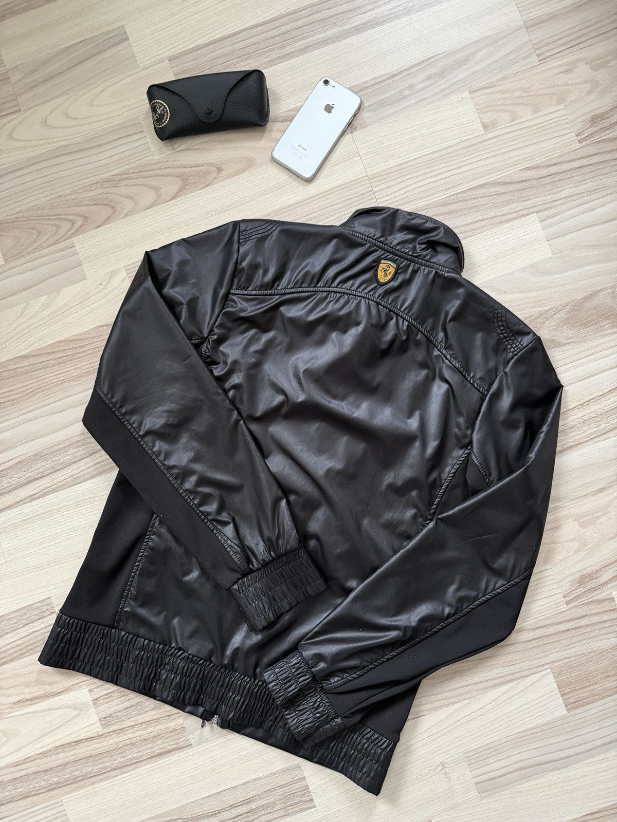 Ferrari × Puma PUMA Ferrari Vintage Windbreaker Jacket Black Red Nylon Size US M / EU 48-50 / 2 - 2 Thumbnail