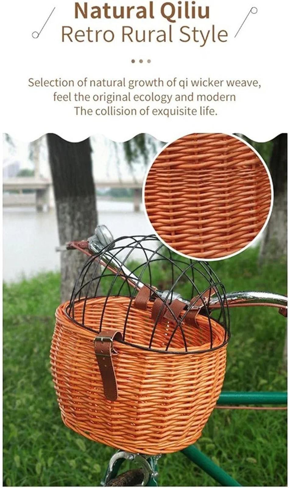 Other Pet Carrier Basket Front Basket with Wire Mesh Cover Size ONE SIZE - 4 Thumbnail
