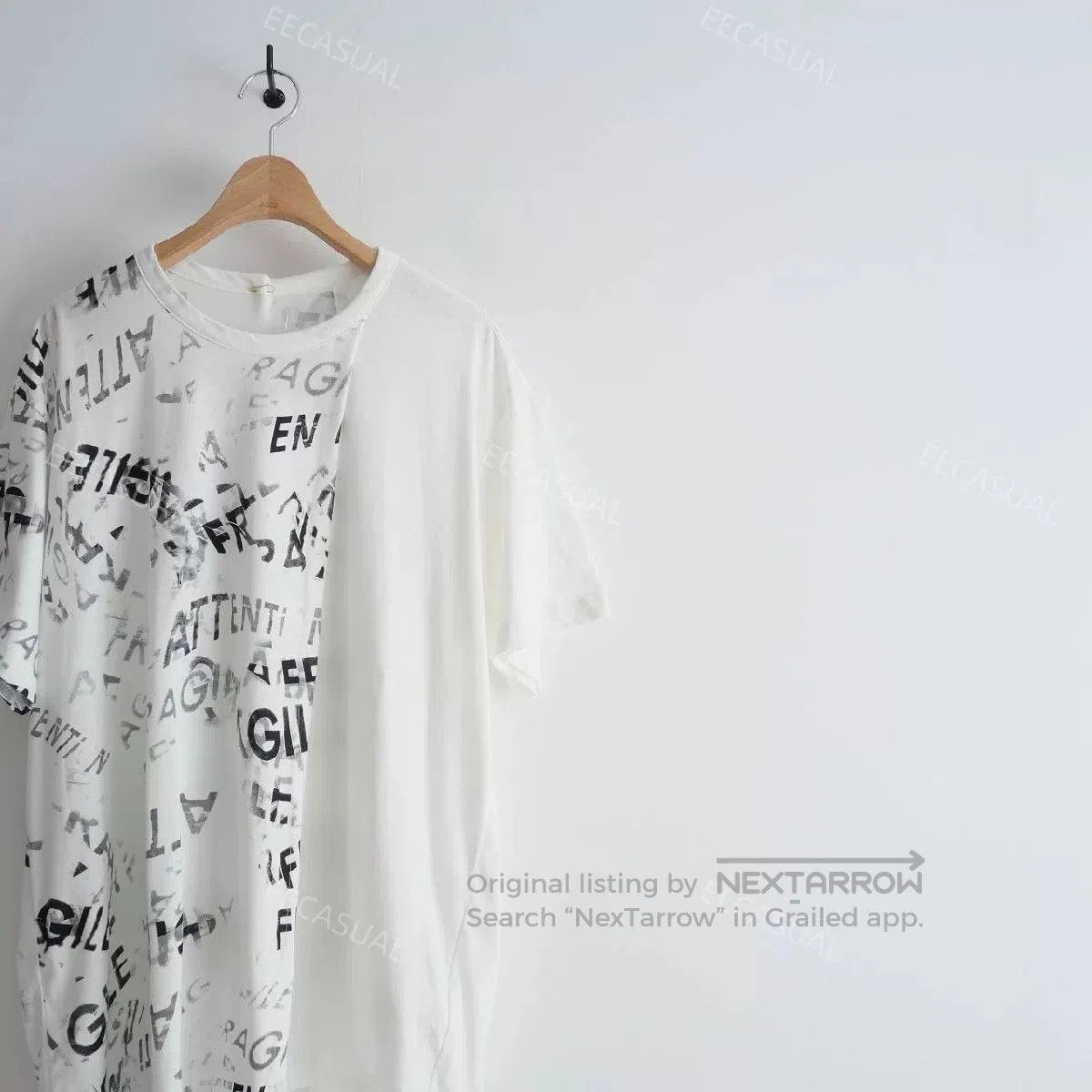 Y's Yohji Yamamoto Asymmetric Graffiti T. Size US M / EU 48-50 / 2 - 3 Thumbnail