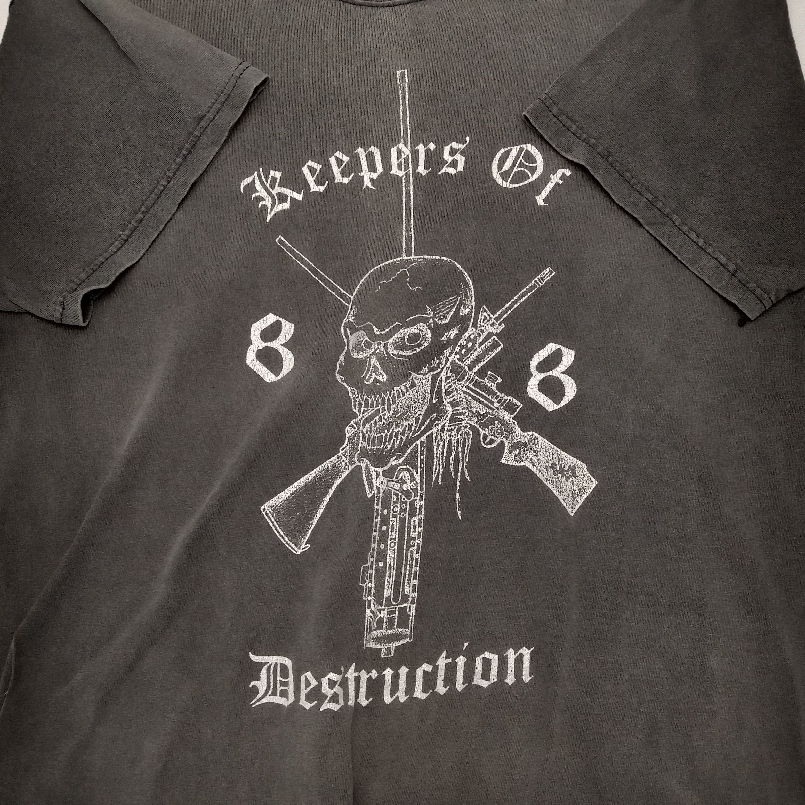 Vintage Vintage 88tees Keepers Of Distruction Distressed Tshirt Size US M / EU 48-50 / 2 - 6 Thumbnail