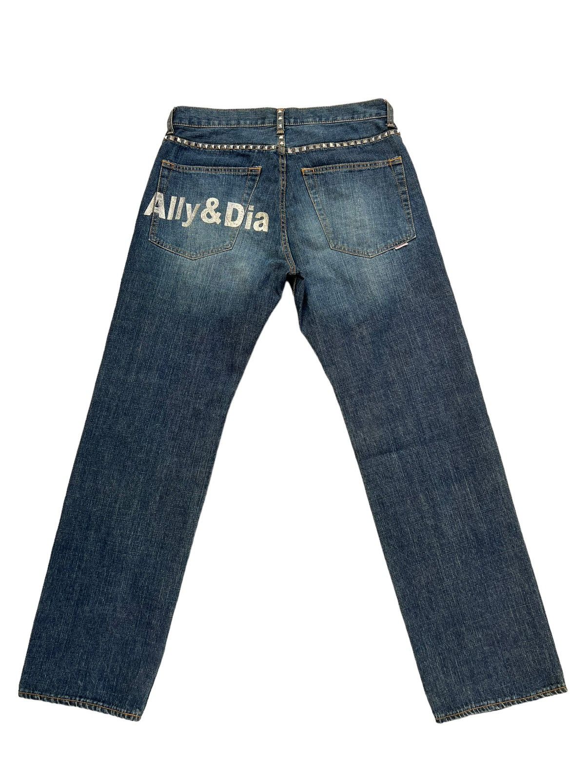 Vintage ALLY & DIA Japan Ripped Patchwork Rivets Denim Size US 31 - 2 Thumbnail