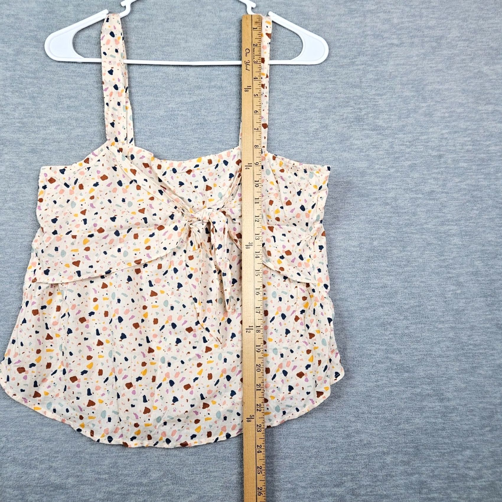 Madewell Madewell Tank Tie Front Terrazzo Cami Top Size 8 Multicolor Sleeveless Cotton Blend Regular Womens New Size M / US 6-8 / IT 42-44 - 6 Thumbnail