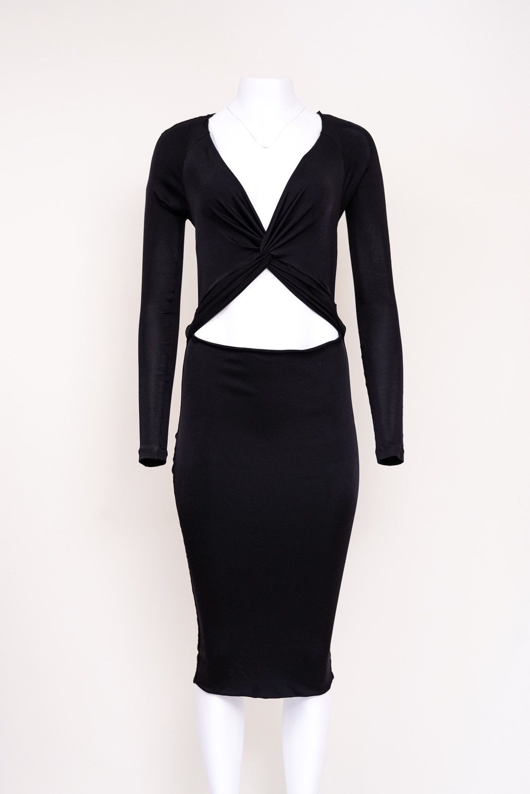 Gucci Gucci By Tom Ford 2003 Black Cutout Midi Dress Size M / US 6-8 / IT 42-44 - 2 Thumbnail