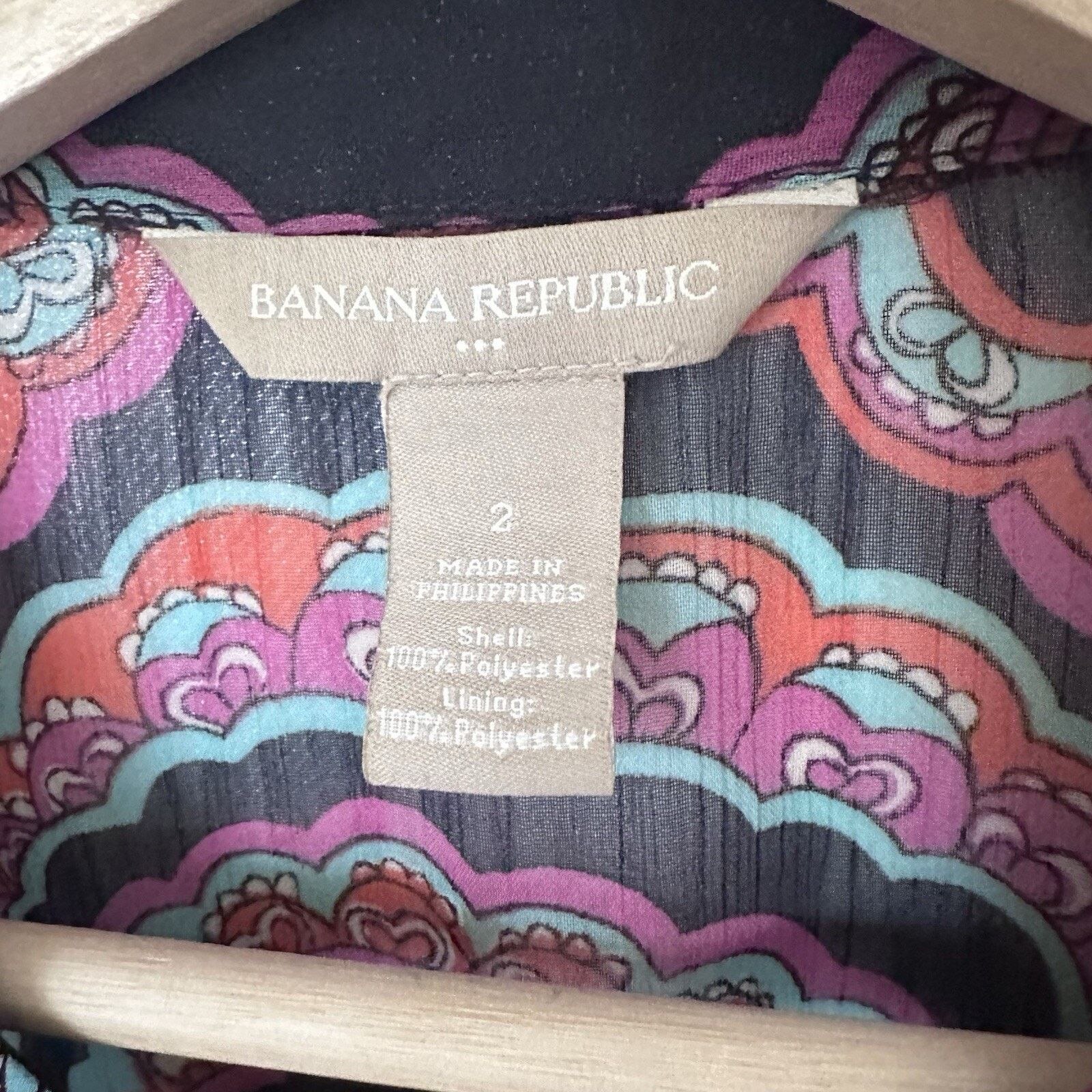 Banana Republic Banana Republic Dress Collar Floral Paisley Tie Sheer Casual Size XS / US 0-2 / IT 36-38 - 3 Thumbnail