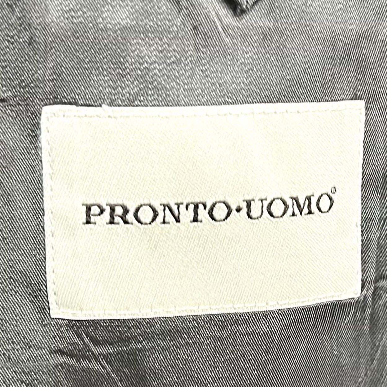 Pronto Uomo Pronto Uomo Sport Coat Gray 100% Wool Houndstooth Three-Button Formal Size US L / EU 52-54 / 3 - 3 Thumbnail
