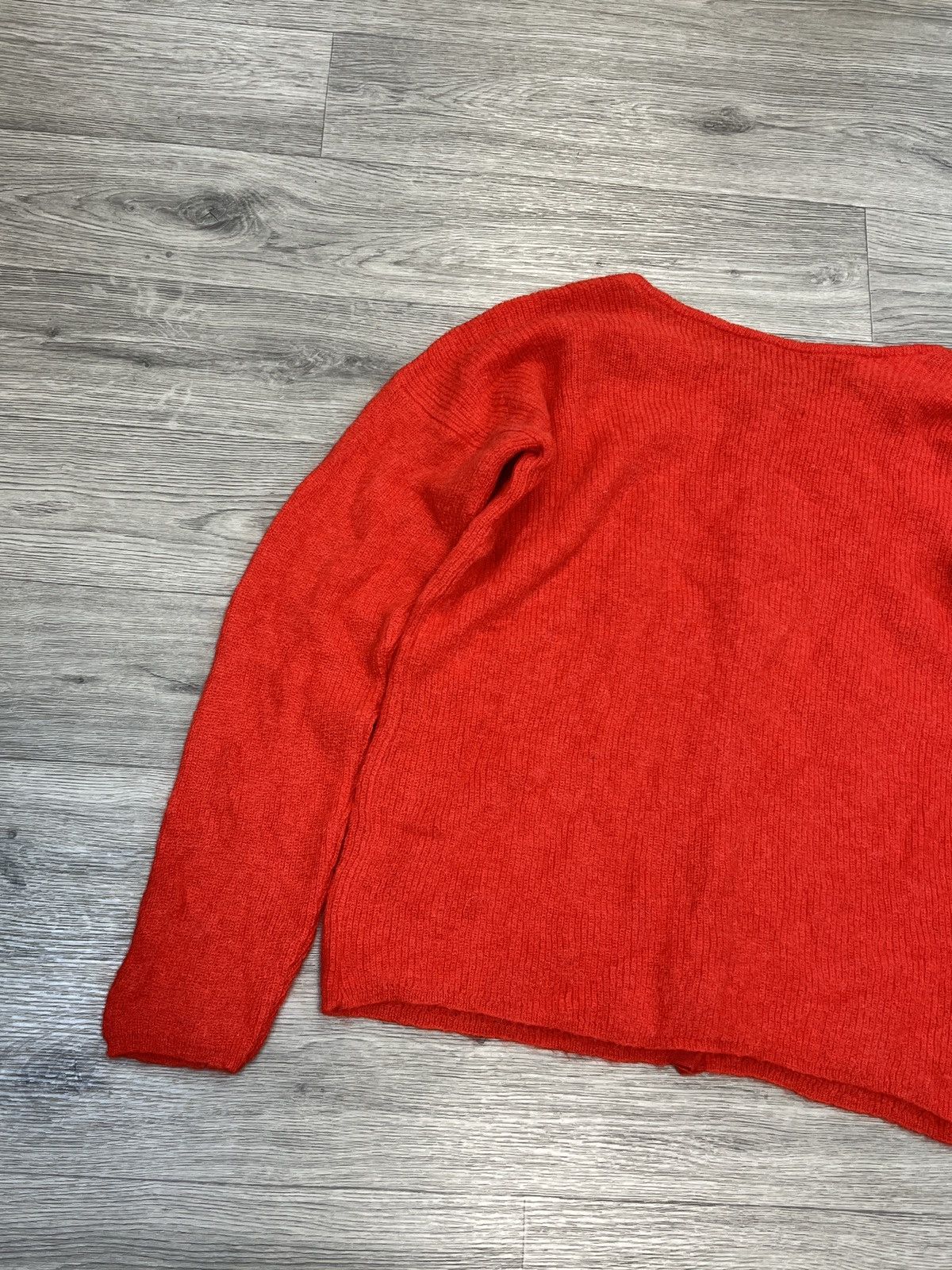 Sezane Women's Sezane Red Mohair-alpaca Rib-knit Cardigan Size M / US 6-8 / IT 42-44 - 11 Thumbnail