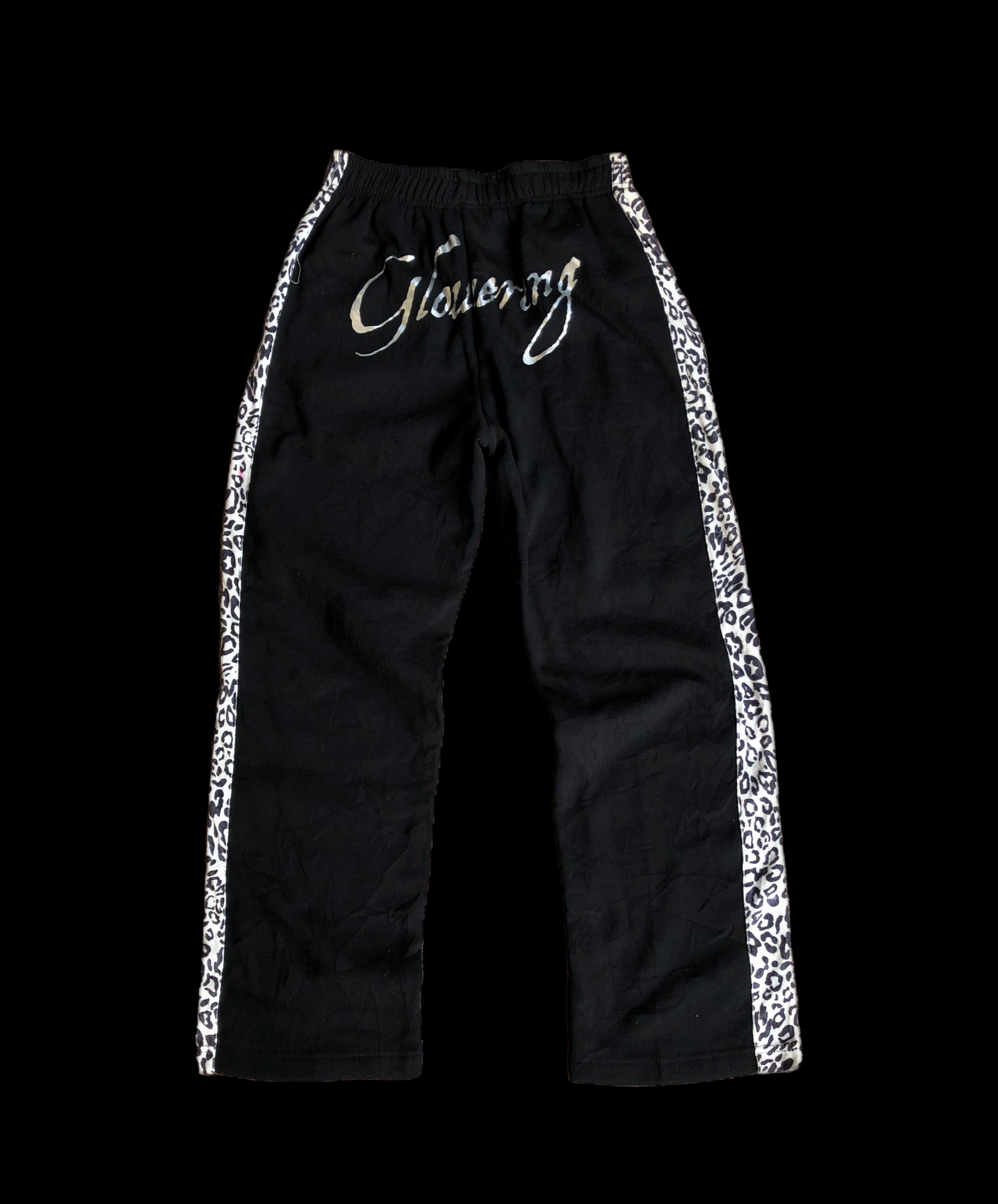If Six Was Nine Dia Star Leopard Poem Vkei Style Y2k Japanese Size US 29 - 2 Thumbnail