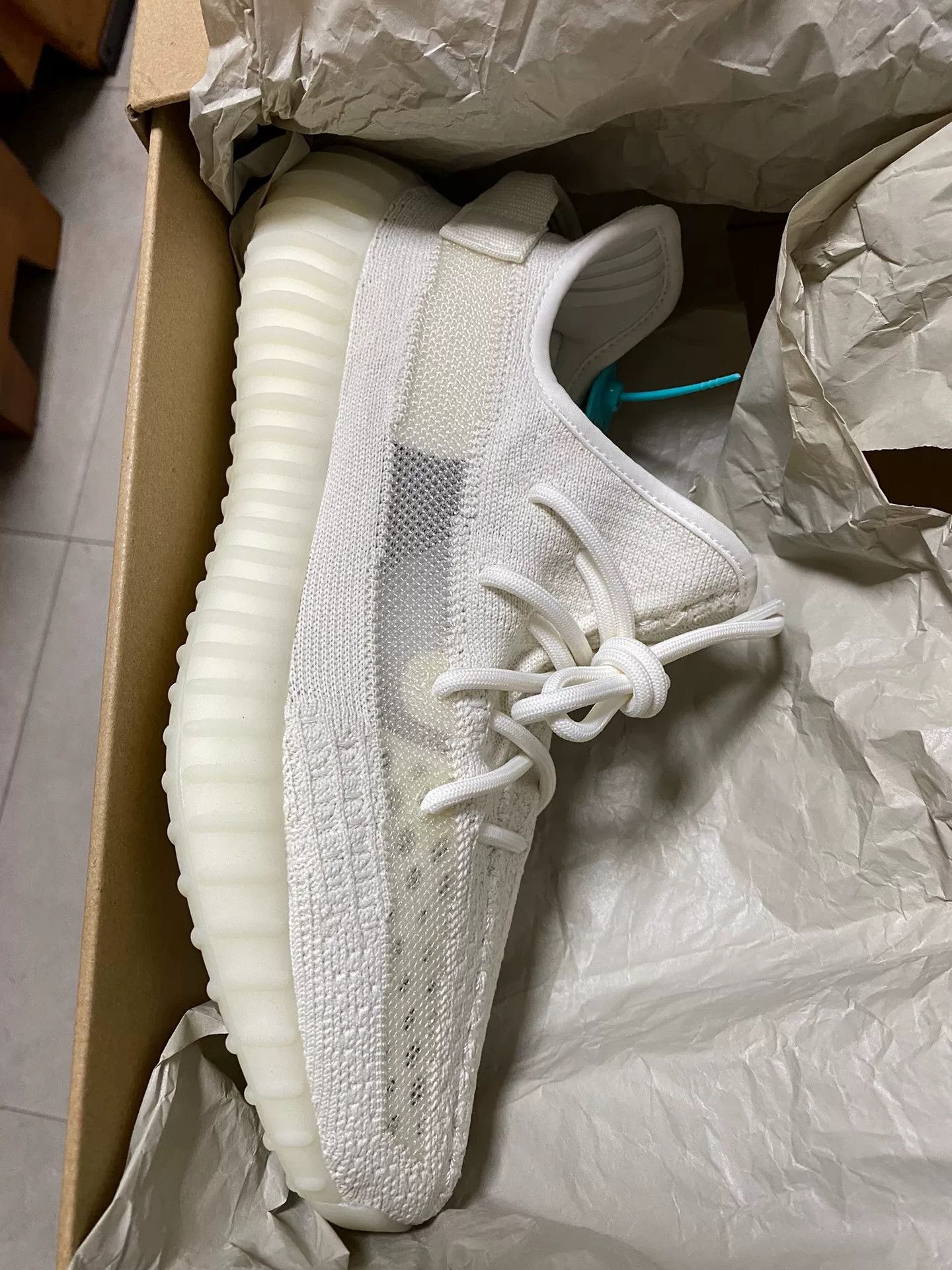 Adidas Adidas YEEZY350 White Lowtop Sneakers 35 Men Size US 5 / EU 37 - 1 Thumbnail