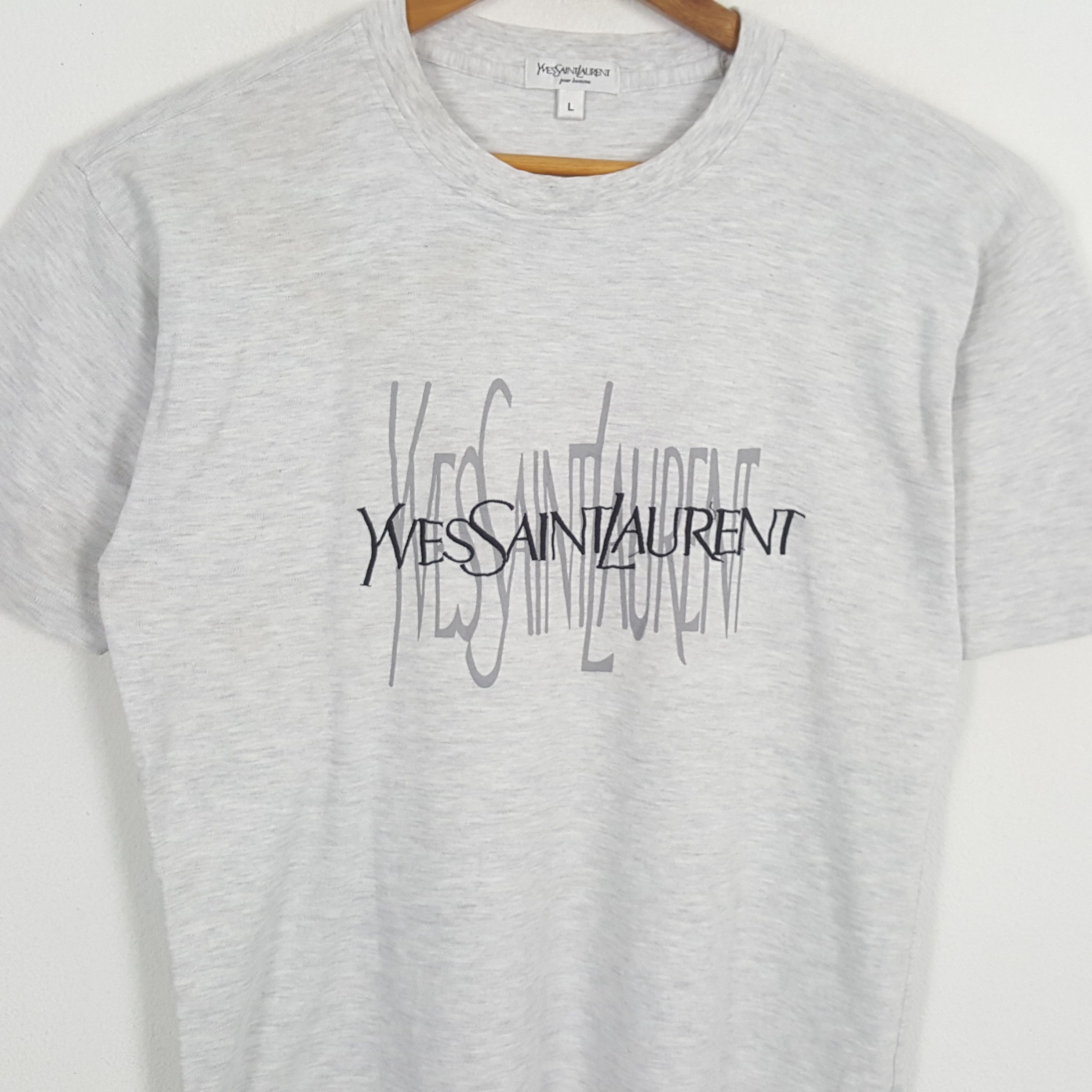Vintage × Yves Saint Laurent Vintage YVES SAINT LAURENT Italian Fashion Brand T-Shirts Size US L / EU 52-54 / 3 - 2 Thumbnail