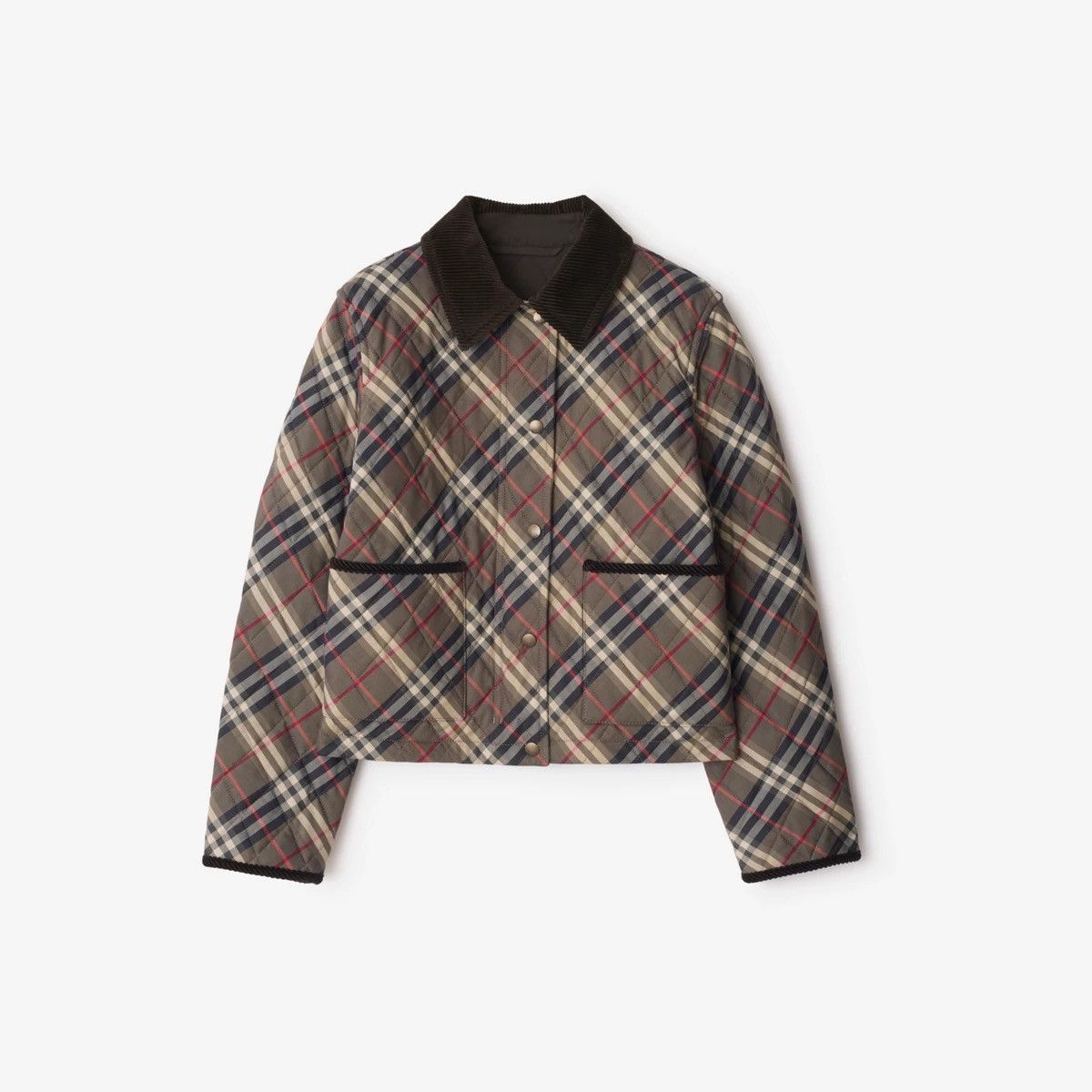 Burberry Burberry Cropped Check Quilted Cotton Jacket Size S / US 4 / IT 40 - 1 Thumbnail