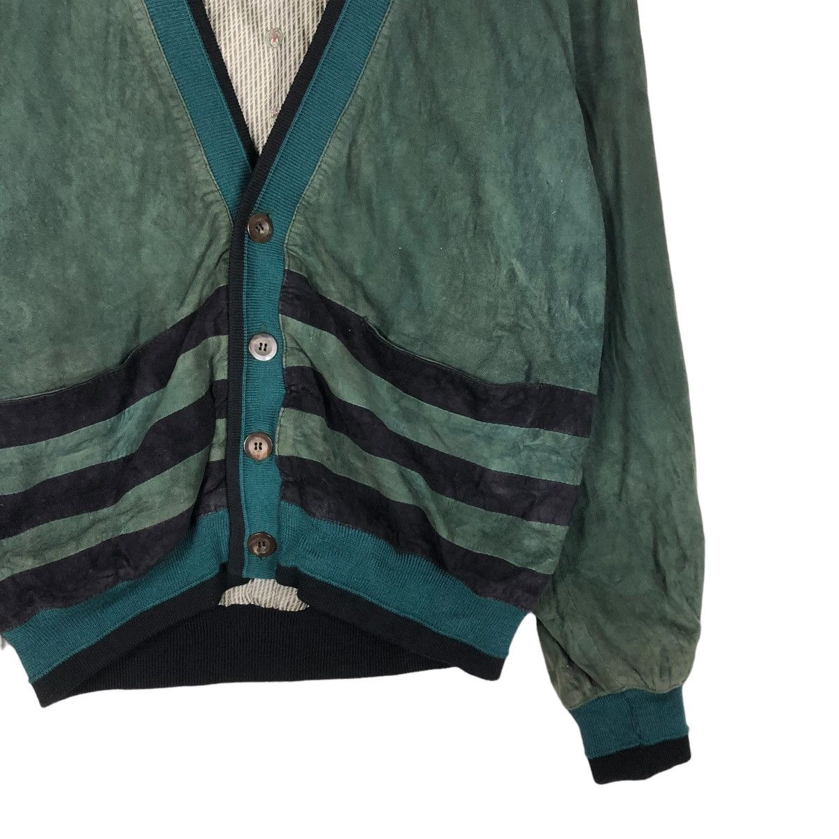 Japanese Brand 🔥VINTAGE LEATHER CARDIGAN JACKET TORRAS SPAIN ISSEY MIYAKE Size US M / EU 48-50 / 2 - 7 Thumbnail