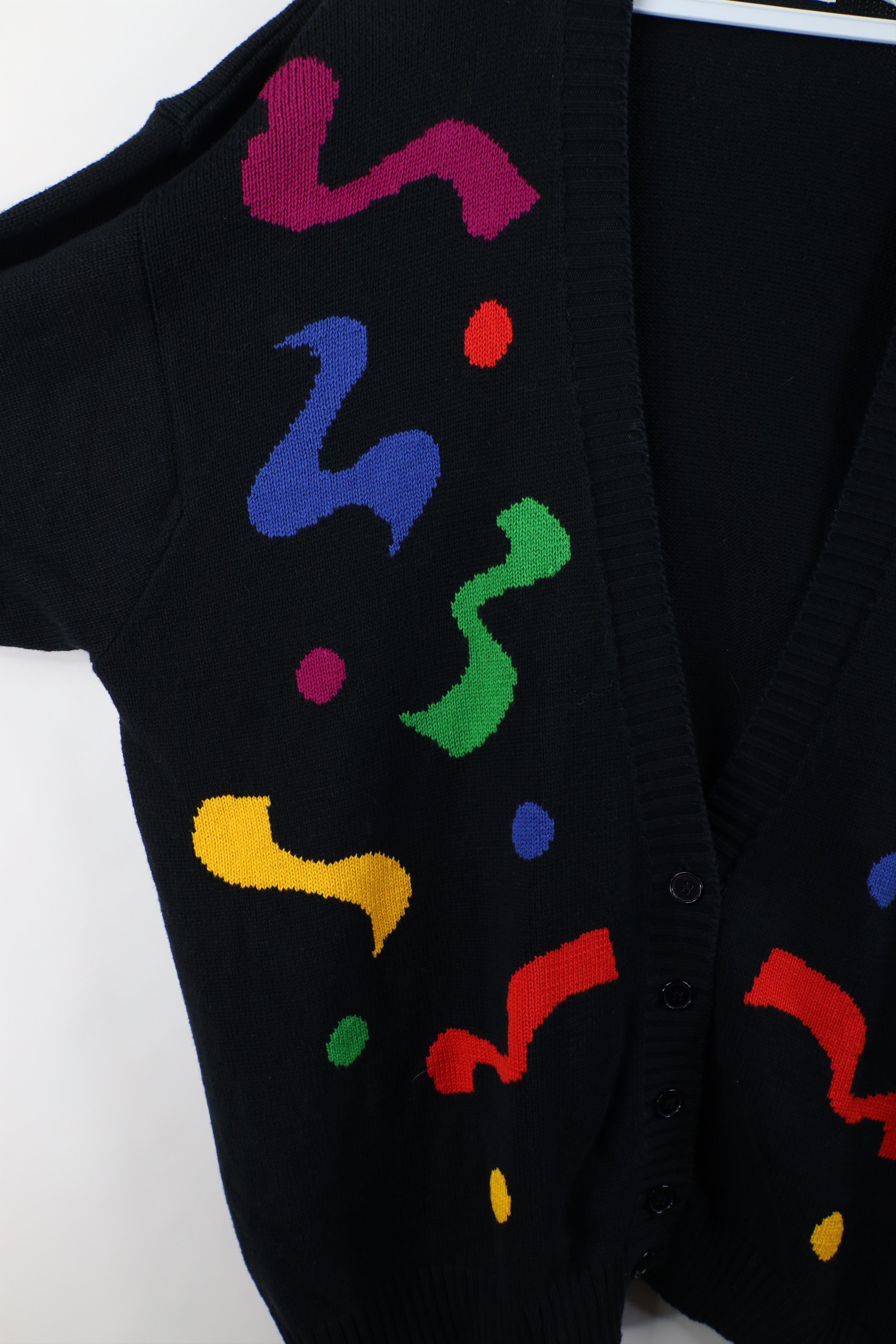 Vintage Vintage 90s Streetwear Geometric Knit Cardigan Sweater Size 3XL / US 20-22 - 6 Thumbnail