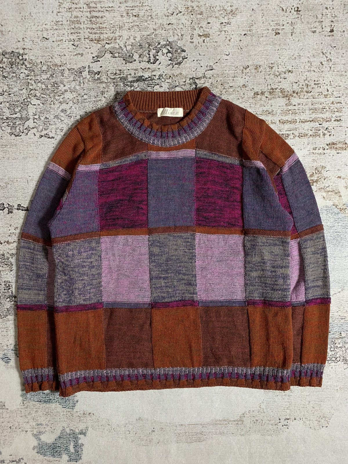 Vintage 2000s Undefined Minon Patchwork Knitwear Size US M / EU 48-50 / 2 - 1 Thumbnail