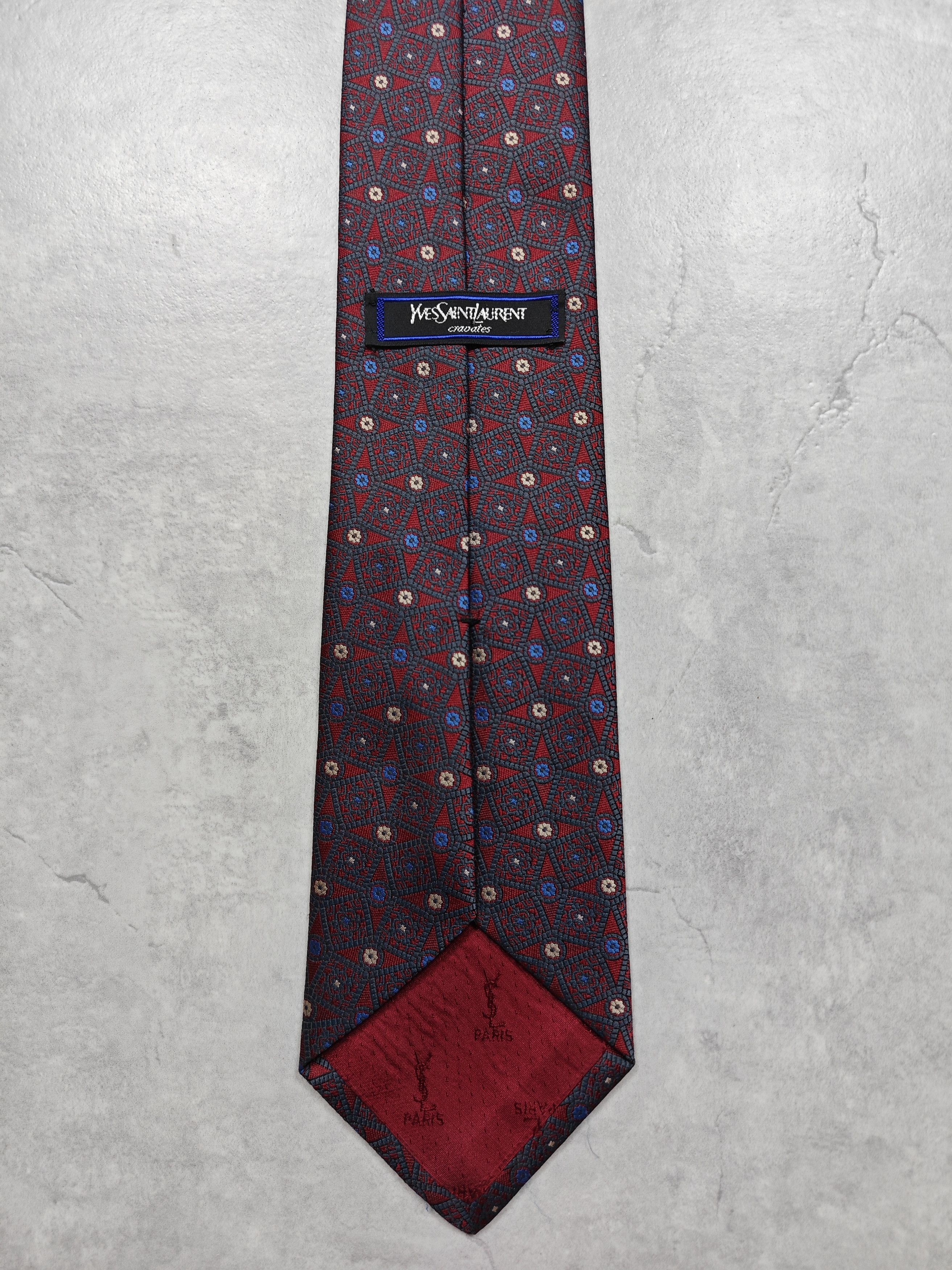 Yves Saint Laurent Yves Saint Laurent Vintage Silk Tie Size ONE SIZE - 3 Thumbnail