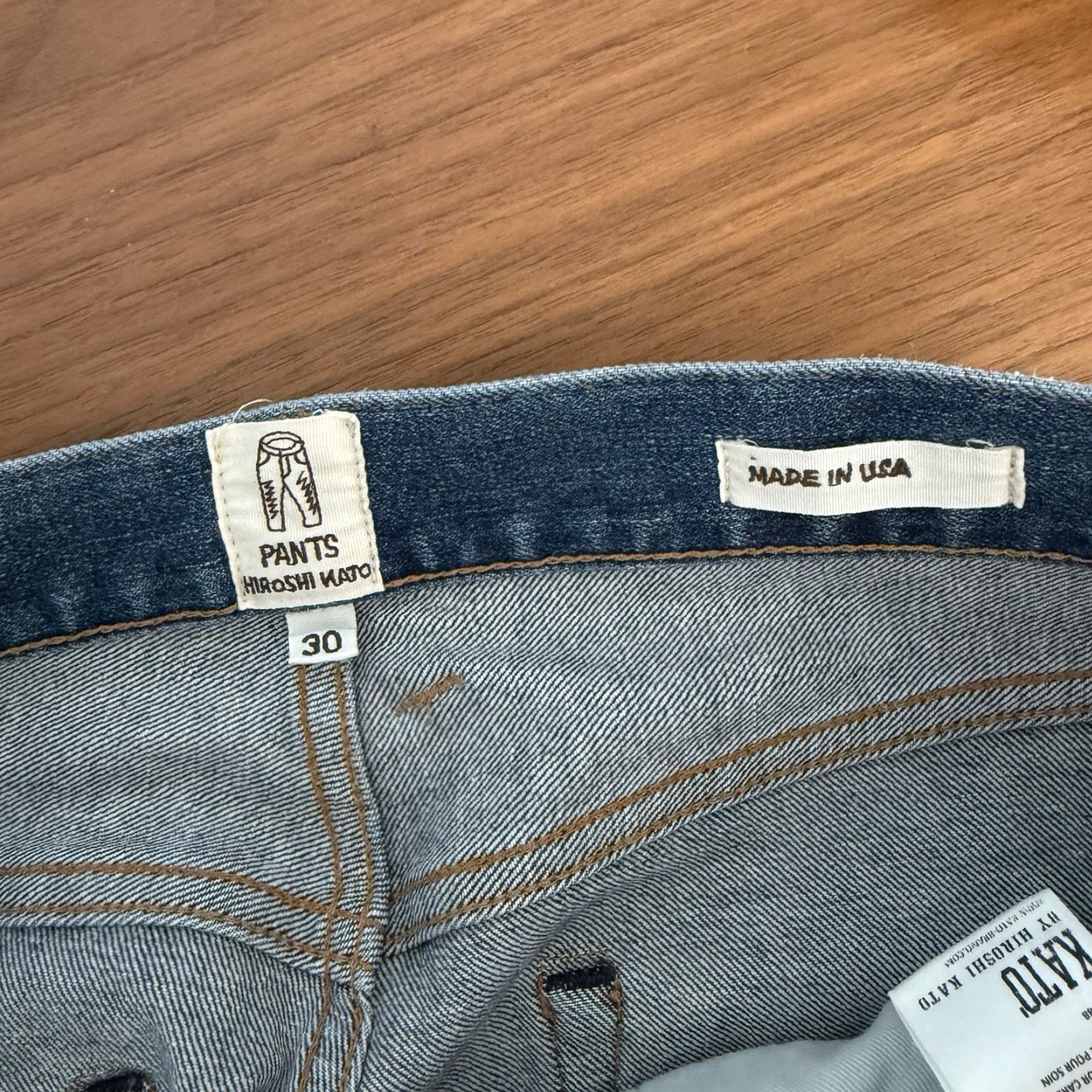 KATO HIROSHI KATO The Scissors Slim Tapered Stretch Selvedge Denim Jeans Sz 30 Slim Fit Mens 30 Blue Denim 4-way Stretch Zipper Fly Inseam 33 Vintage: No Size US 30 / EU 46 - 7 Thumbnail