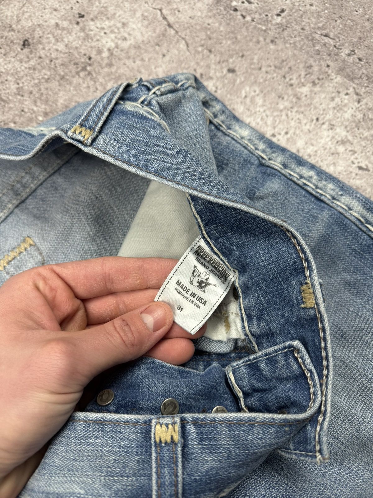 True Religion True Religion Vintage Jeans Flared Wide Baggy Distressed Y2K Size US 31 - 14 Thumbnail