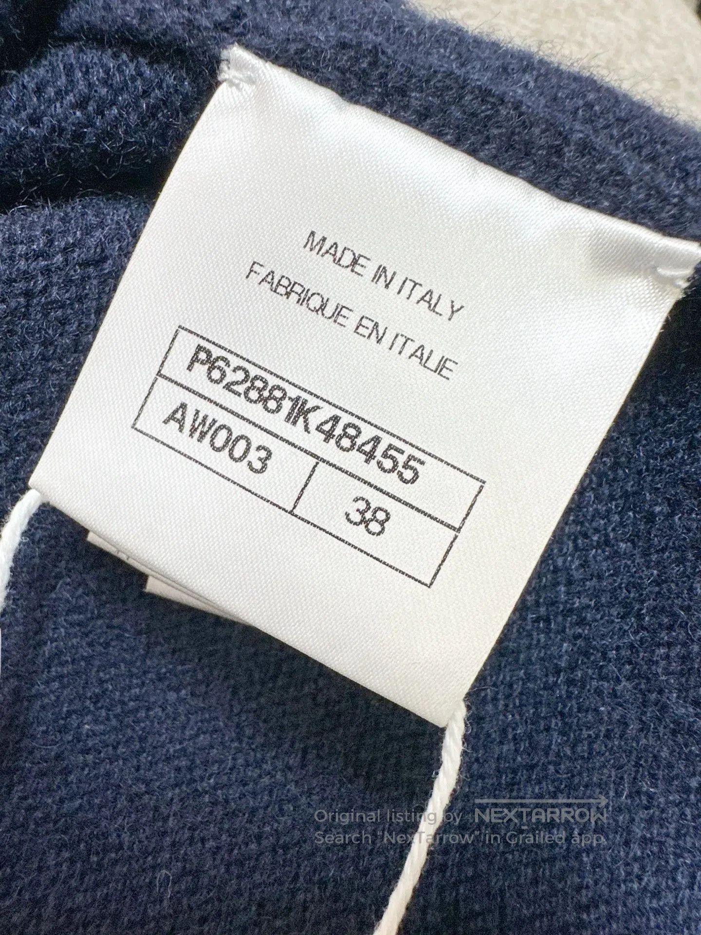 Chanel Chanel 20C Blue Knit Cold-Shoulder Top. Size US M / EU 48-50 / 2 - 6 Thumbnail