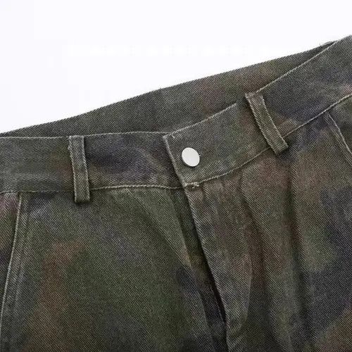Japanese Brand × Jean Retro street camouflage workwear straight denim trousers Size US 32 / EU 48 - 3 Thumbnail