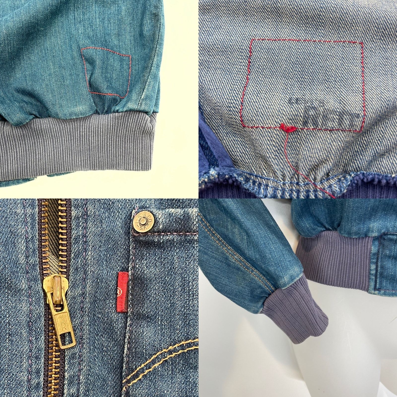 Levi's × Vintage Levi's Red Collection Bomber Denim Jacket Cropped Vintage Size M / US 6-8 / IT 42-44 - 11 Thumbnail