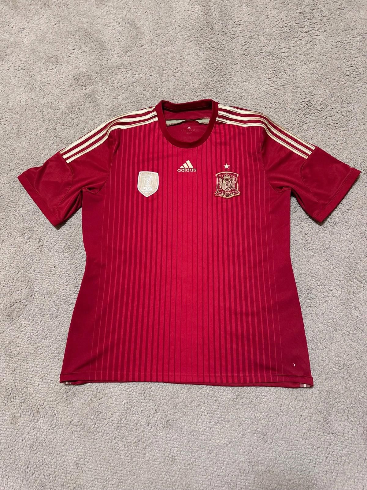 Adidas 2014-15 Spain Home Adidas Football shirt Soccer Jersey Size US XL / EU 56 / 4 - 1 Thumbnail