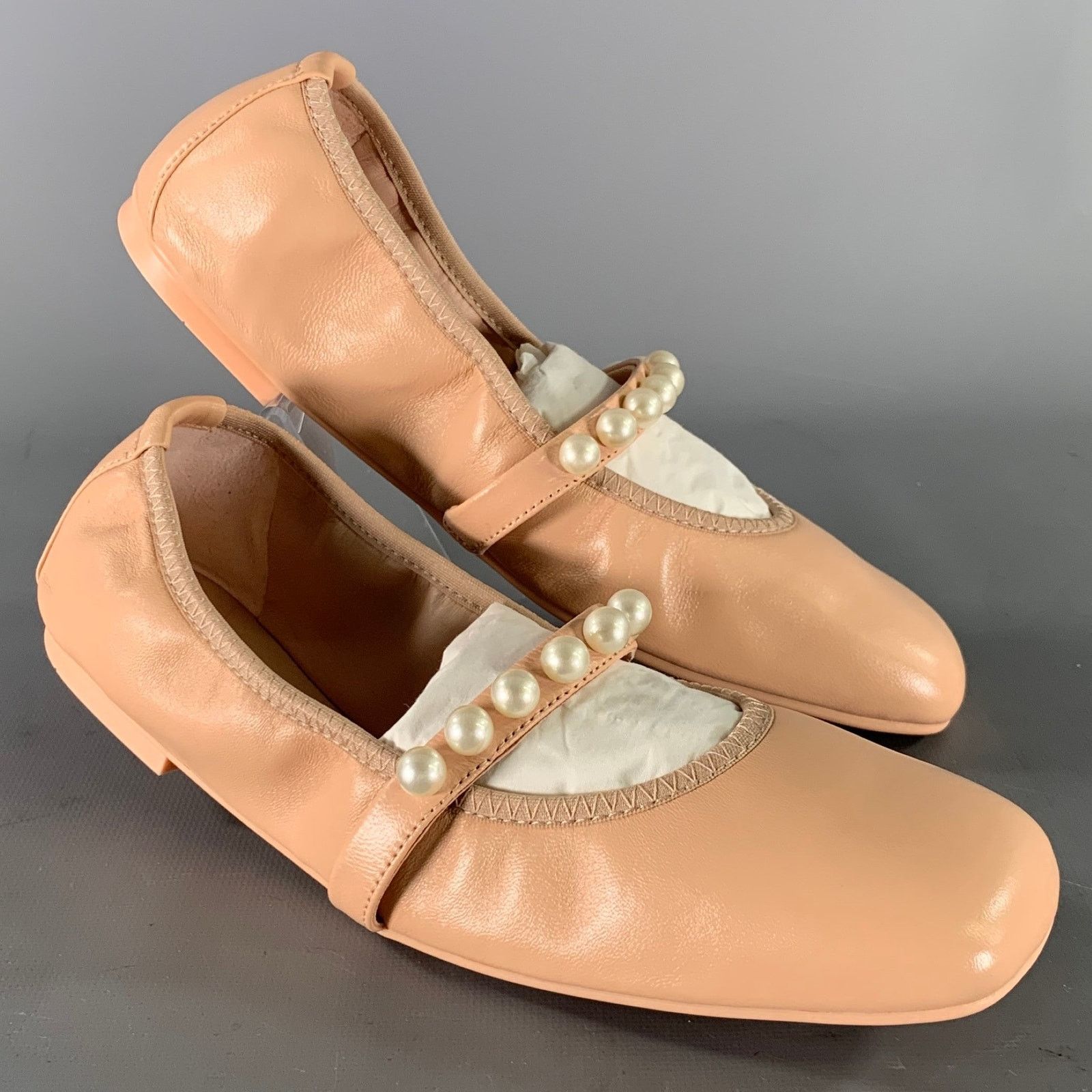Stuart Weitzman STUART WEITZMAN Size 7 Pink White Leather Ballerina Flats Size US 7 / IT 37 - 1 Thumbnail