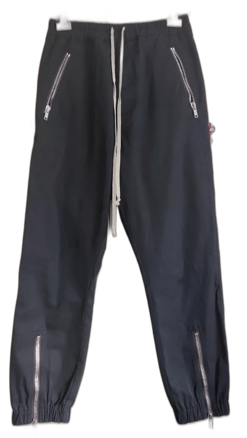 rick owens tech four zip trousers