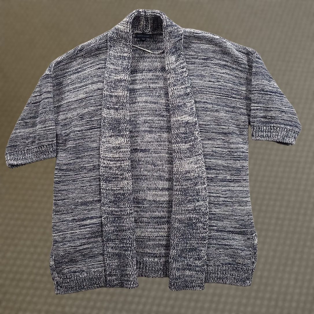 Tommy Hilfiger Tommy Hilfiger Sweater Cardigan Womens M/L Blue Gray Open Front 3/4 Sleeve Heavyweight Knit Size M / US 6-8 / IT 42-44 - 1 Thumbnail