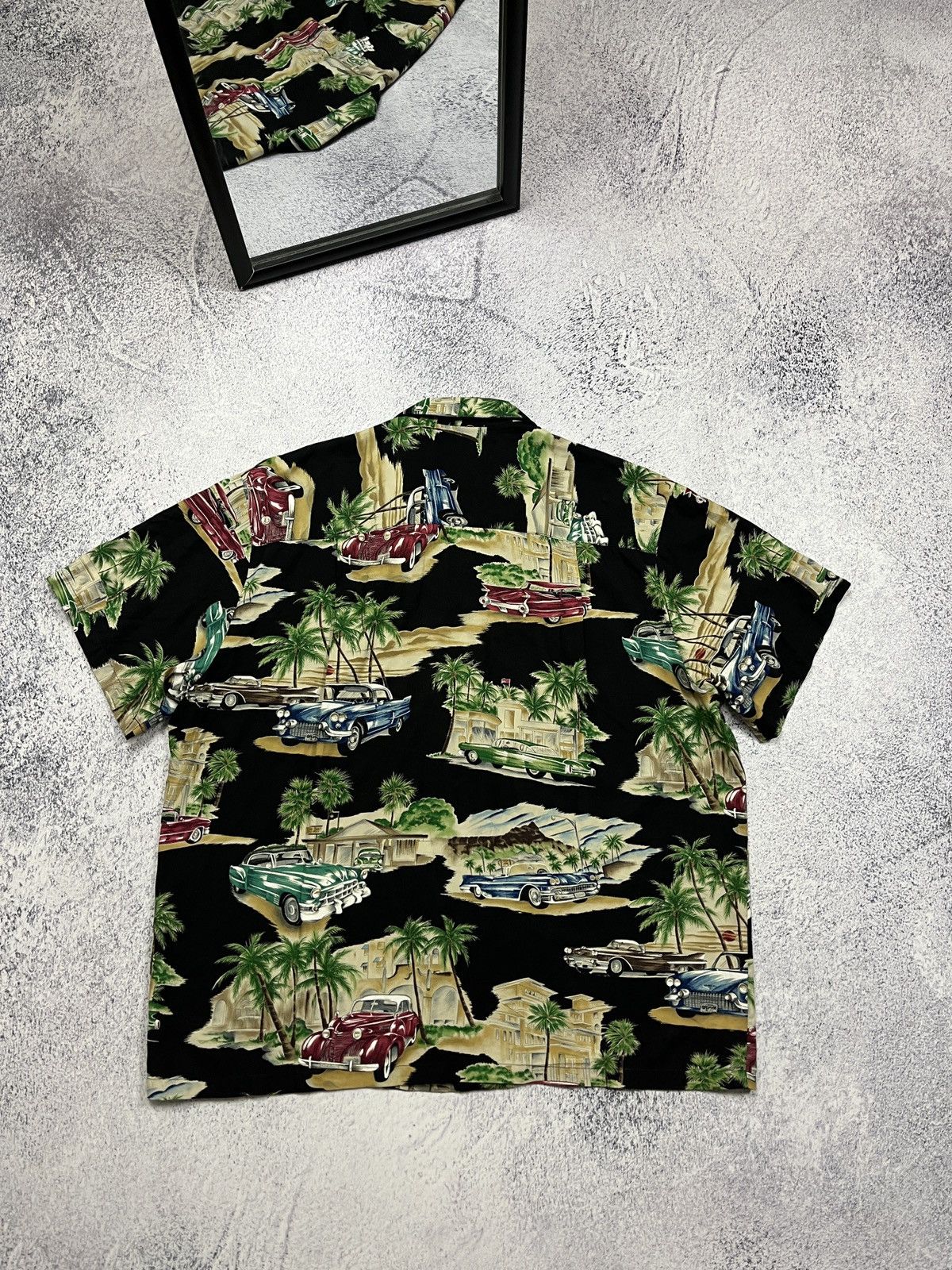 Paradise Found × Vintage Vintage Found Paradise Rayon General Motors Hawaiian Shirt Size US XL / EU 56 / 4 - 13 Thumbnail