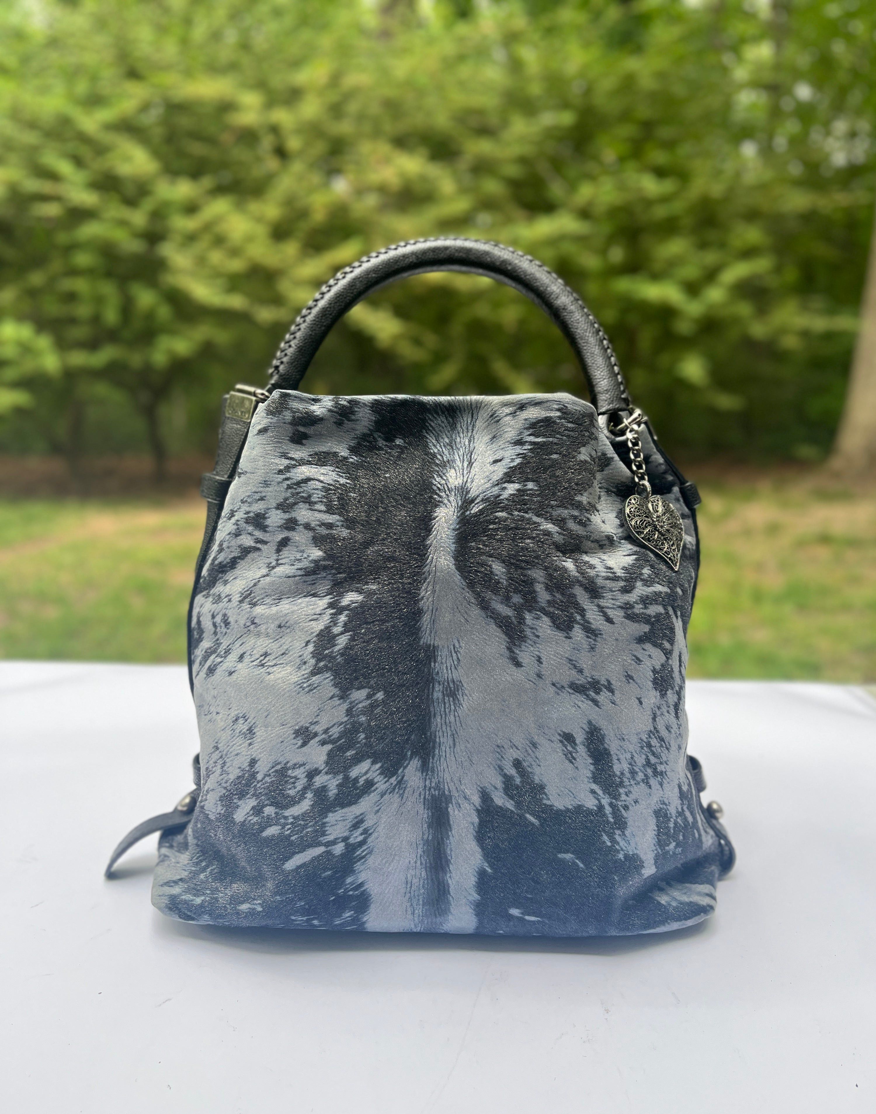 Chanel Caviar Leather with Painted Horse Hair Hobo Handbag