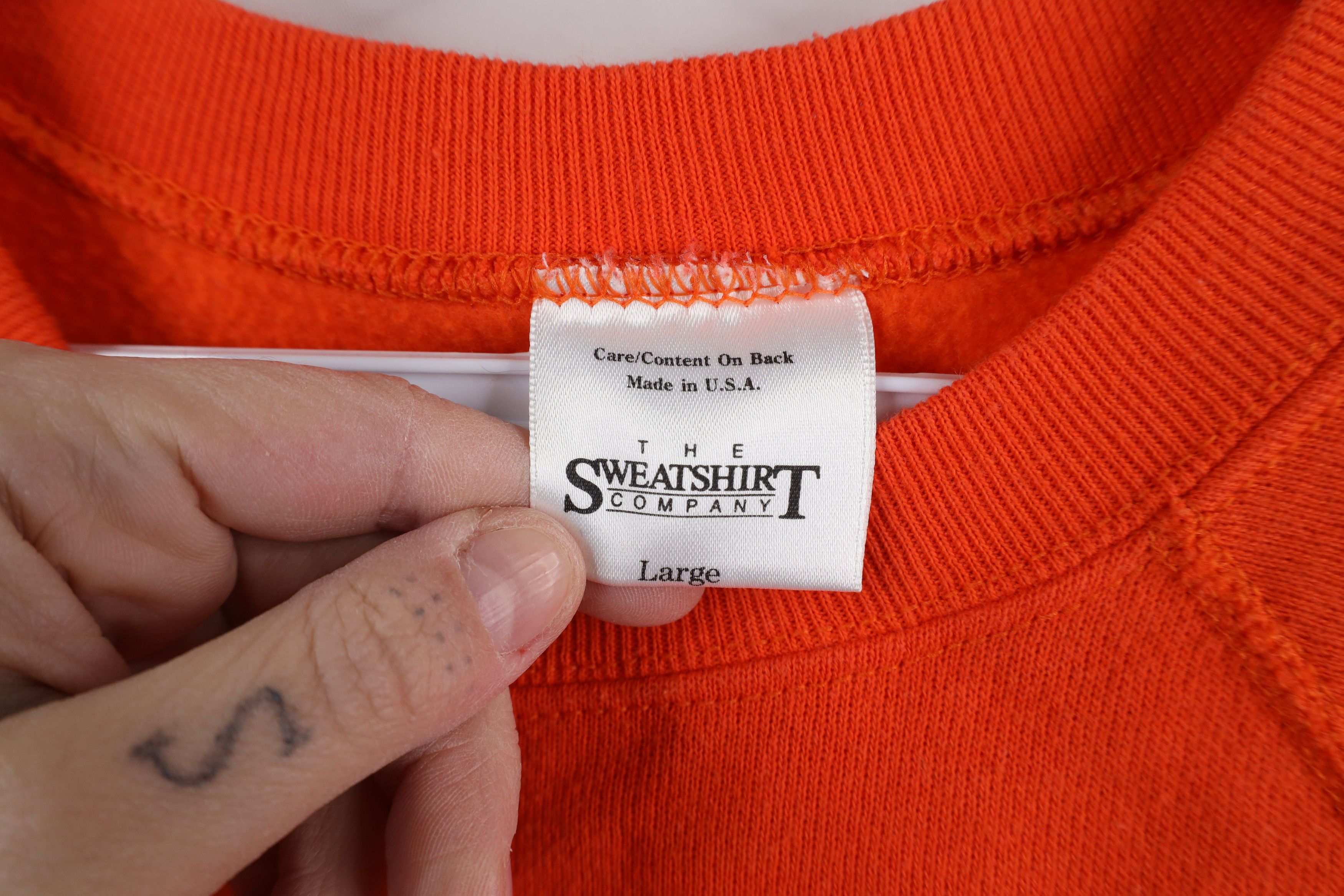 Vintage Vintage 80s 90s Streetwear Raglan Sweatshirt Orange USA Size US L / EU 52-54 / 3 - 5 Thumbnail