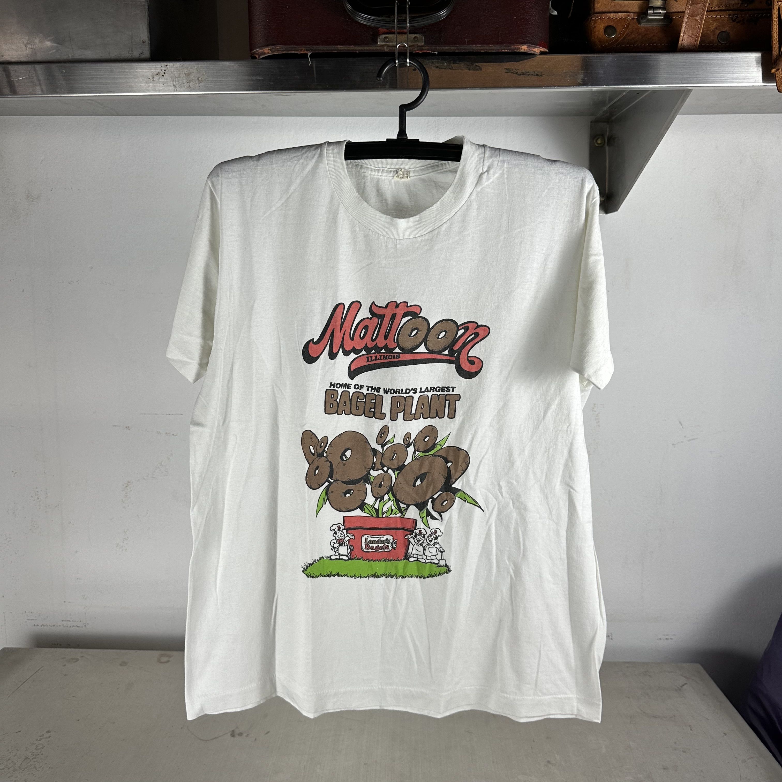 Vintage ​80s Bagel Plant Lender's Bagels Graphic Promo T-Shirt Size US L / EU 52-54 / 3 - 1 Thumbnail