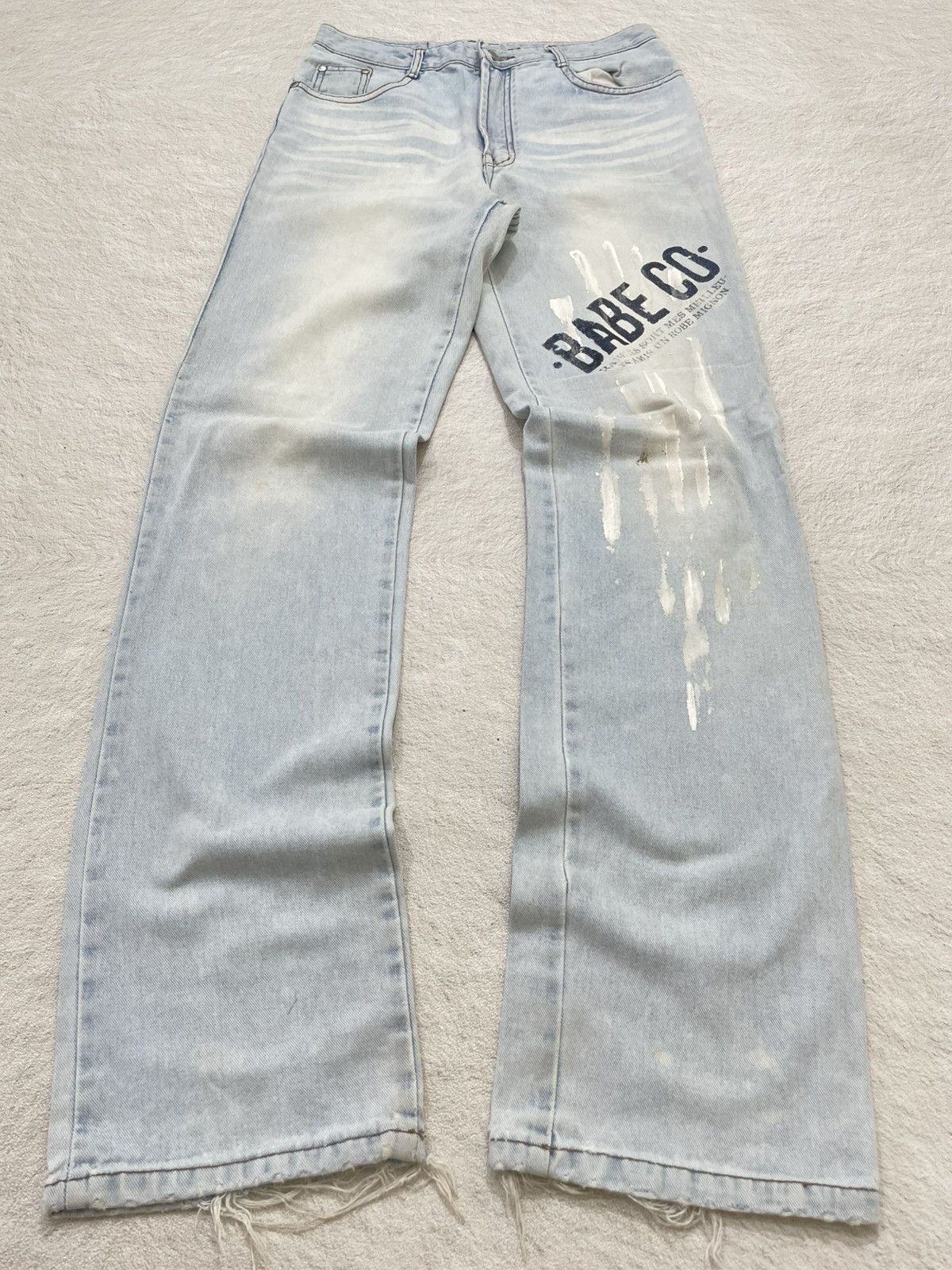 Japanese Brand 2000s Blue Jeans Distressed Fading Denim Y2K Size US 29 - 1 Thumbnail
