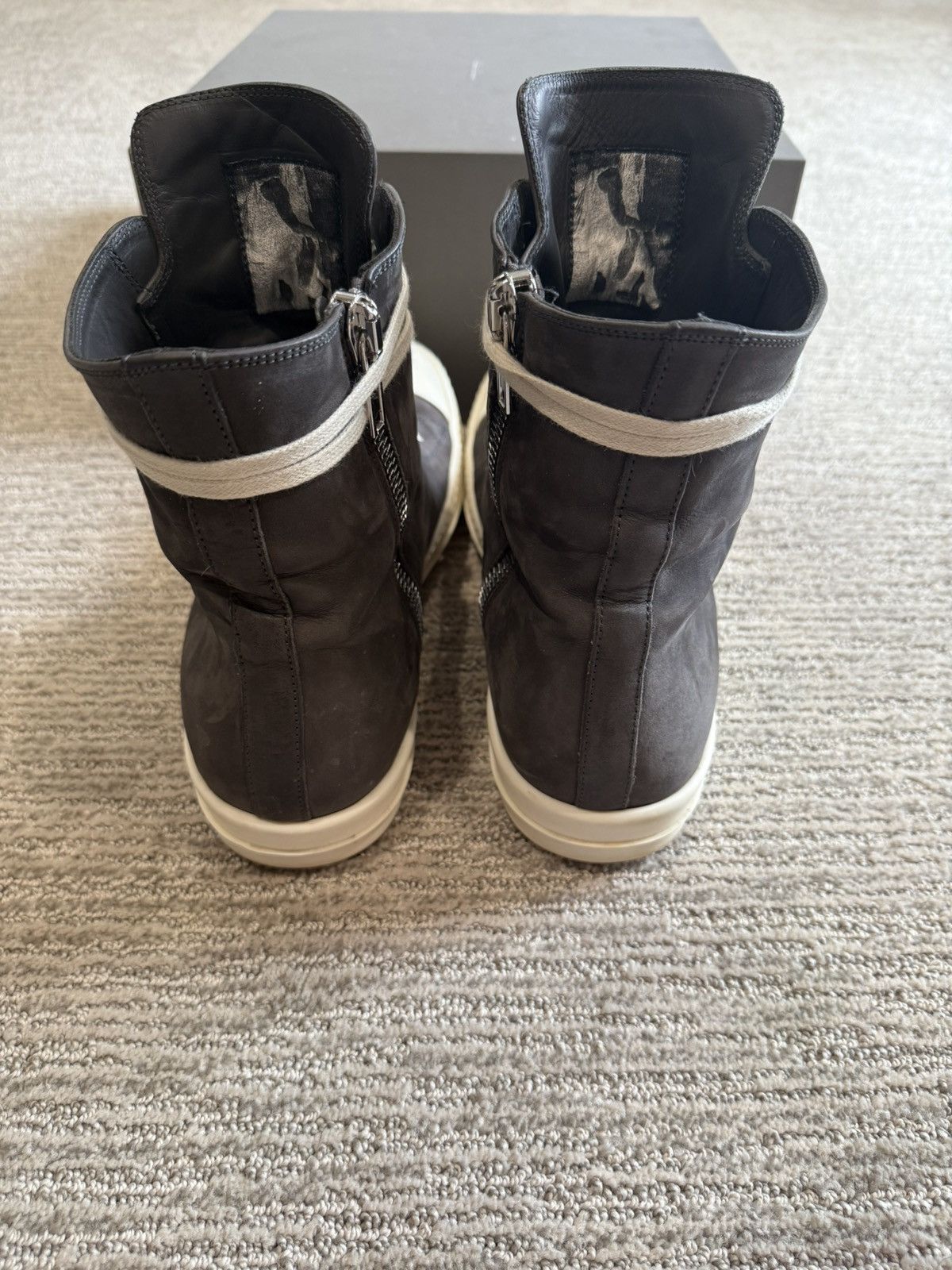 Rick Owens Dark Dust/Milk Rick Owens Mainline Suede Ramones 2024 Size US 12 / EU 45 - 3 Thumbnail