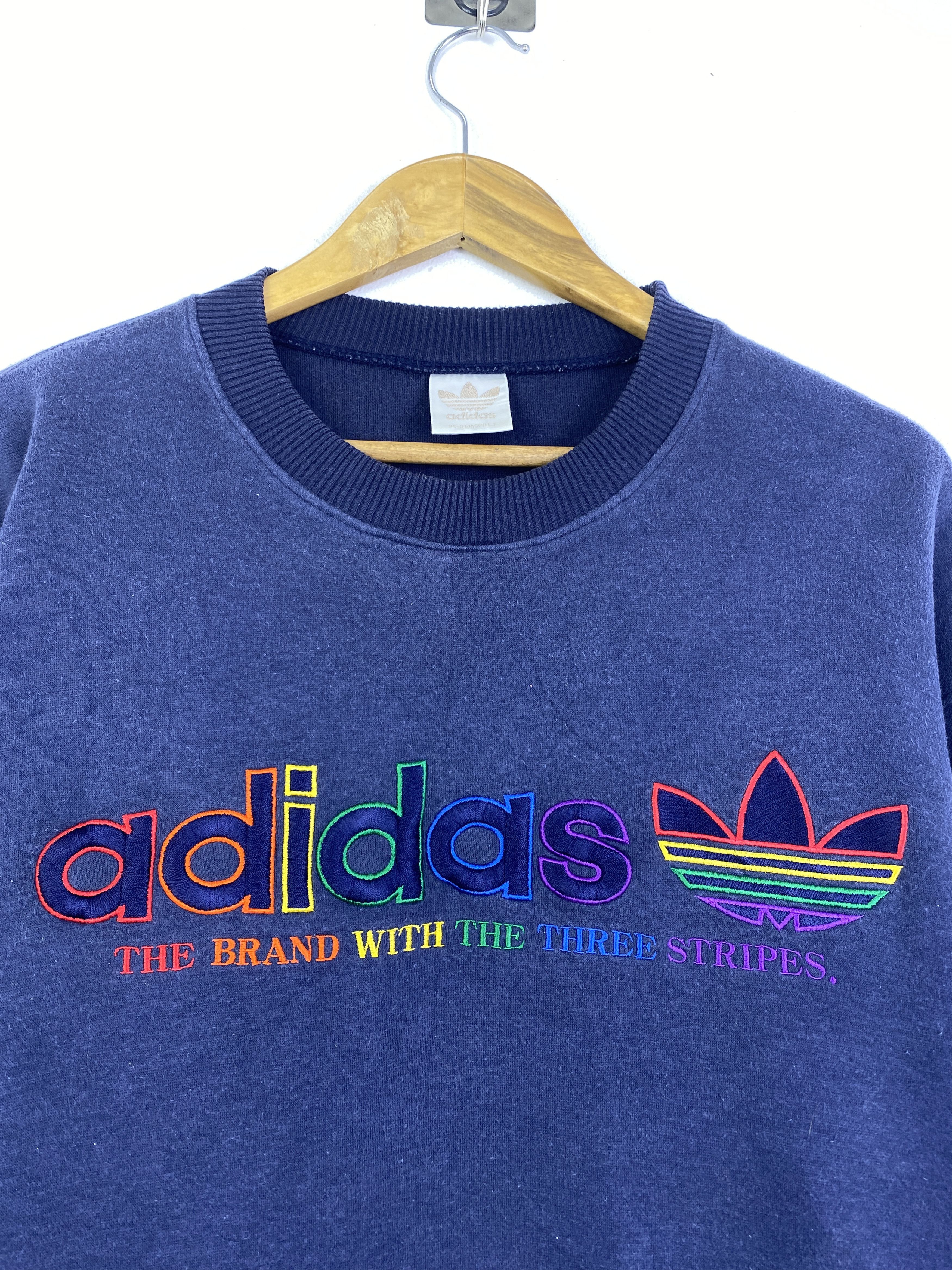 Adidas Vintage 90s Adidas Rainbow Spell Out Sweatshirt SH0266 Size US L / EU 52-54 / 3 - 13 Thumbnail