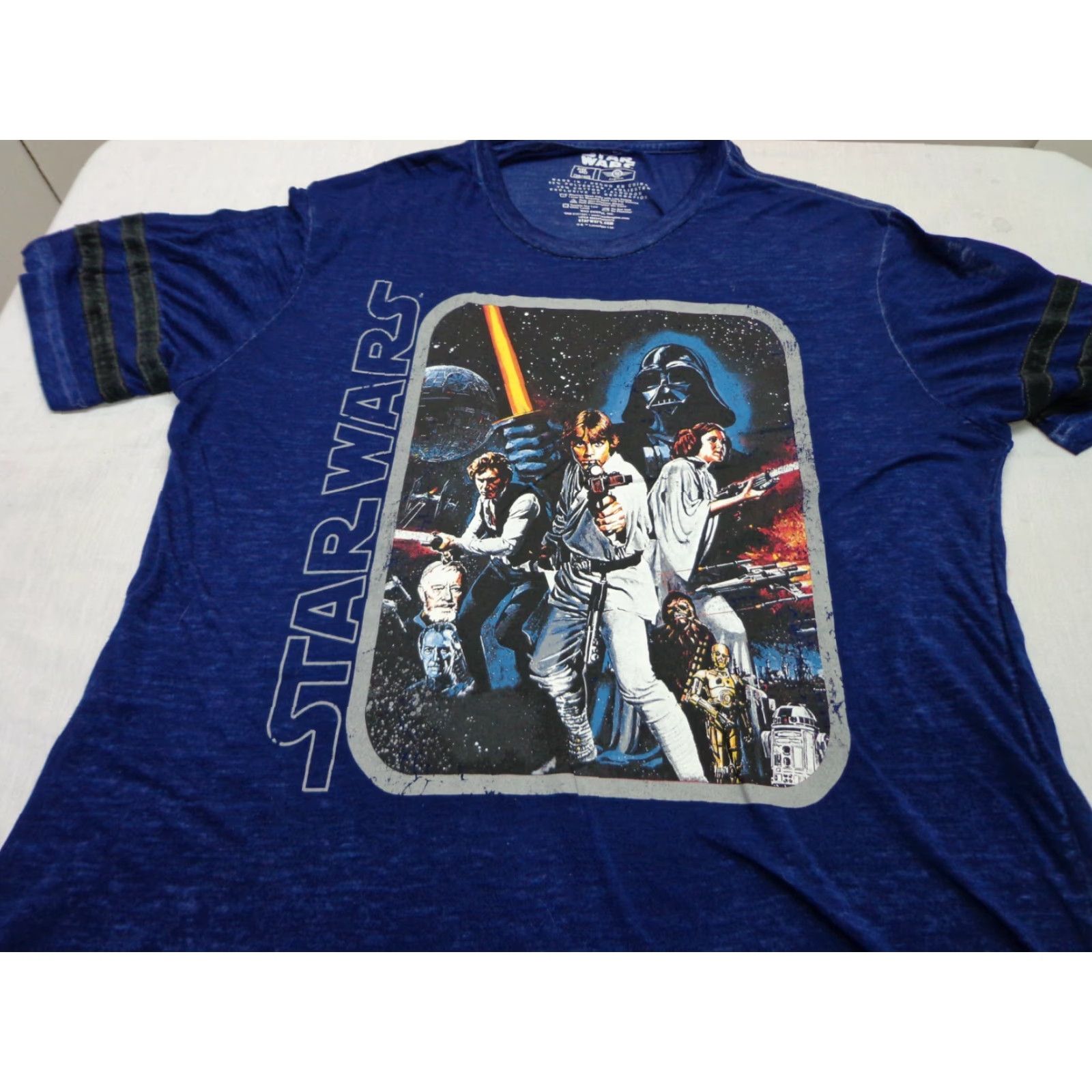 Star Wars VINTAGE Star Wars Mad Engine T Shirt Blue Regular Short Sleeve Crew Neck Mens Medium Movie Poster 52% Polyester 48% Cotton Size US M / EU 48-50 / 2 - 2 Thumbnail