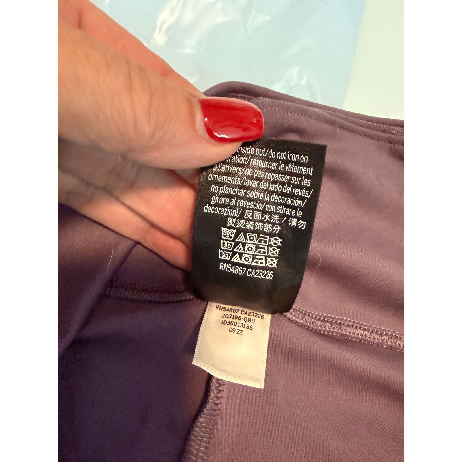 Other Pink Active Purple Leggings Women Drawstring M - C018 Size 30" / US 8 / IT 44 - 6 Thumbnail