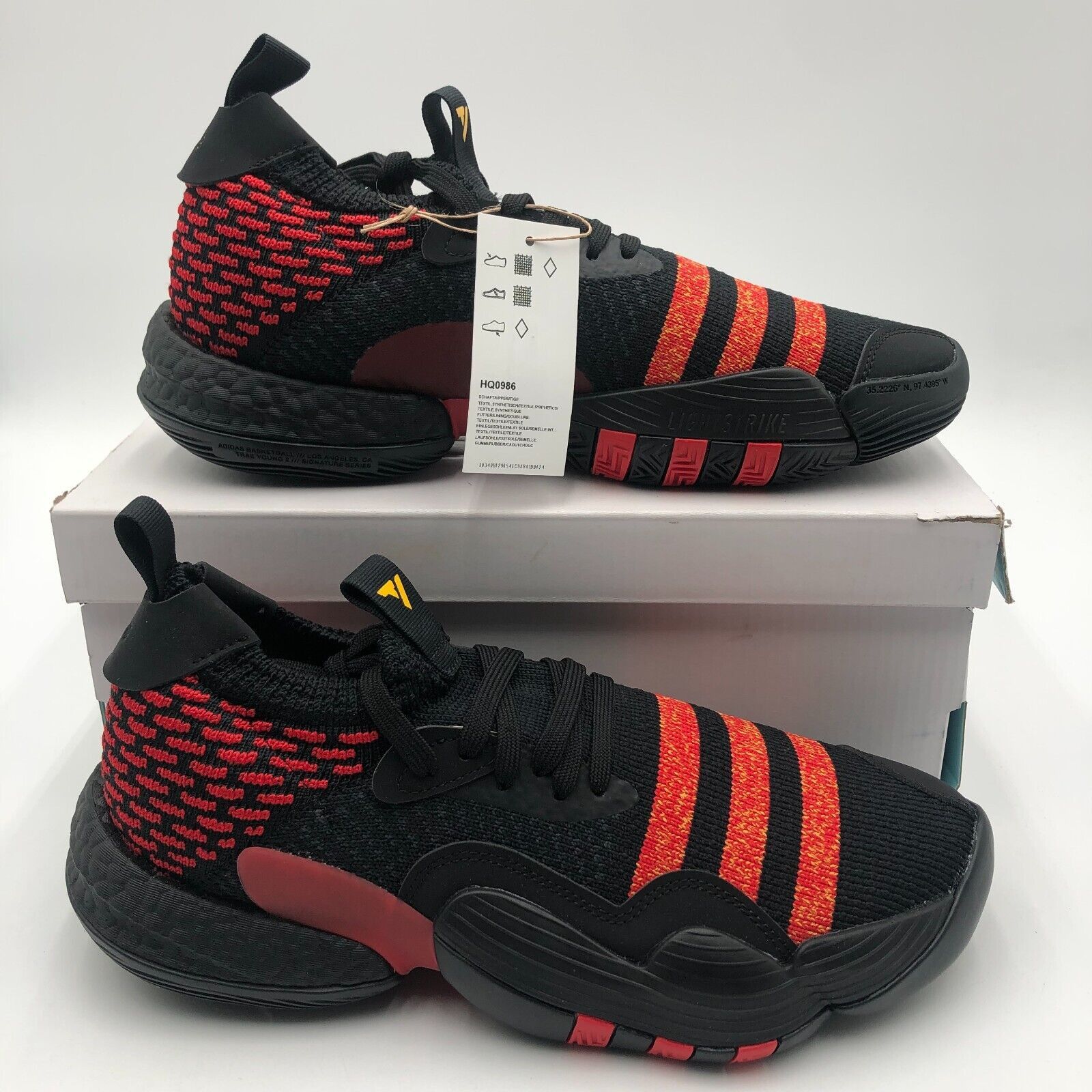 Adidas Adidas Trae Young 2 Men's Size 8.5 Hawks Black Red Size US 8.5 / EU 41-42 - 2 Thumbnail