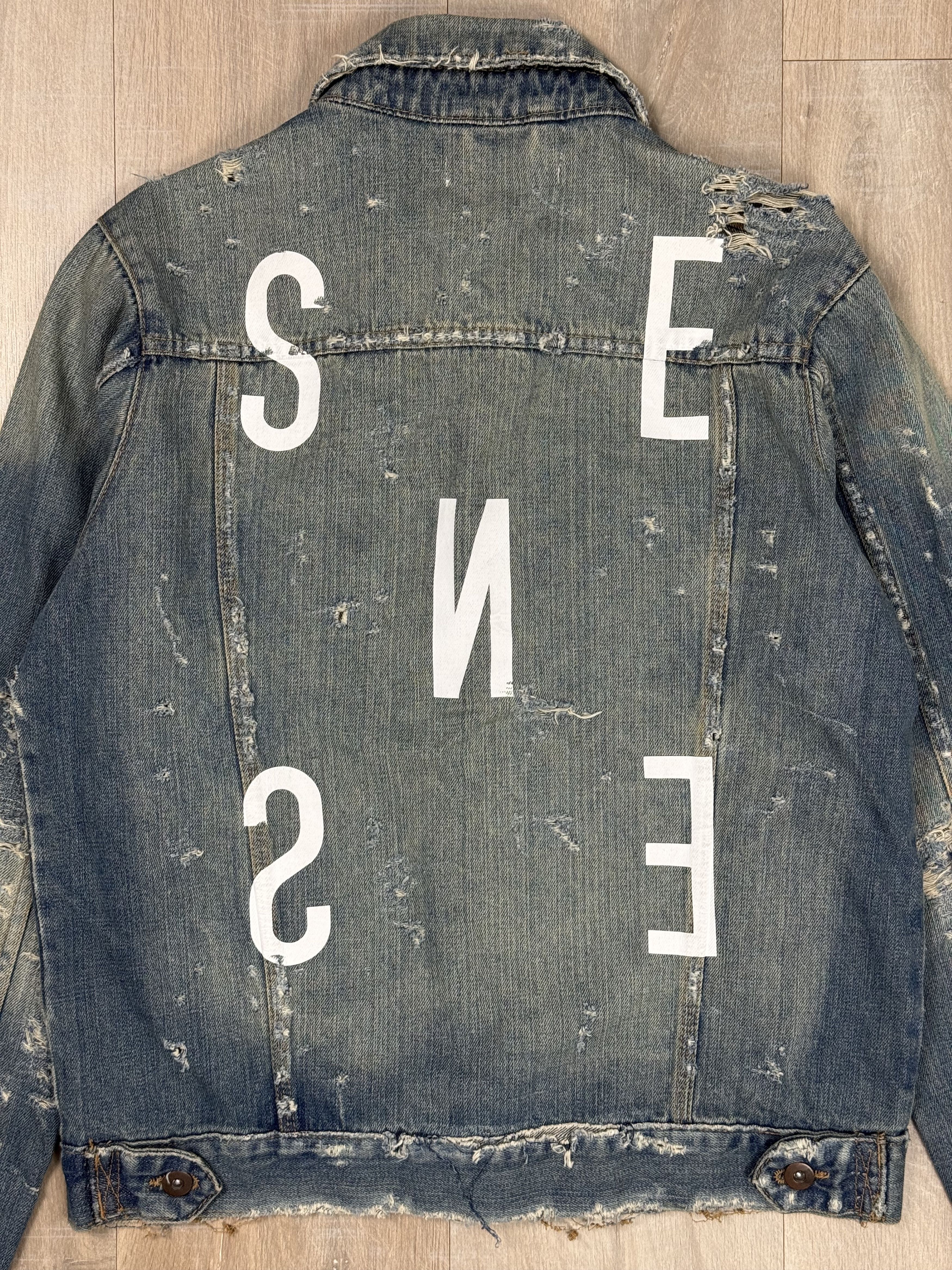 Vintage Sense of Things Avant Garde Denim Jacket Size US L / EU 52-54 / 3 - 4 Thumbnail