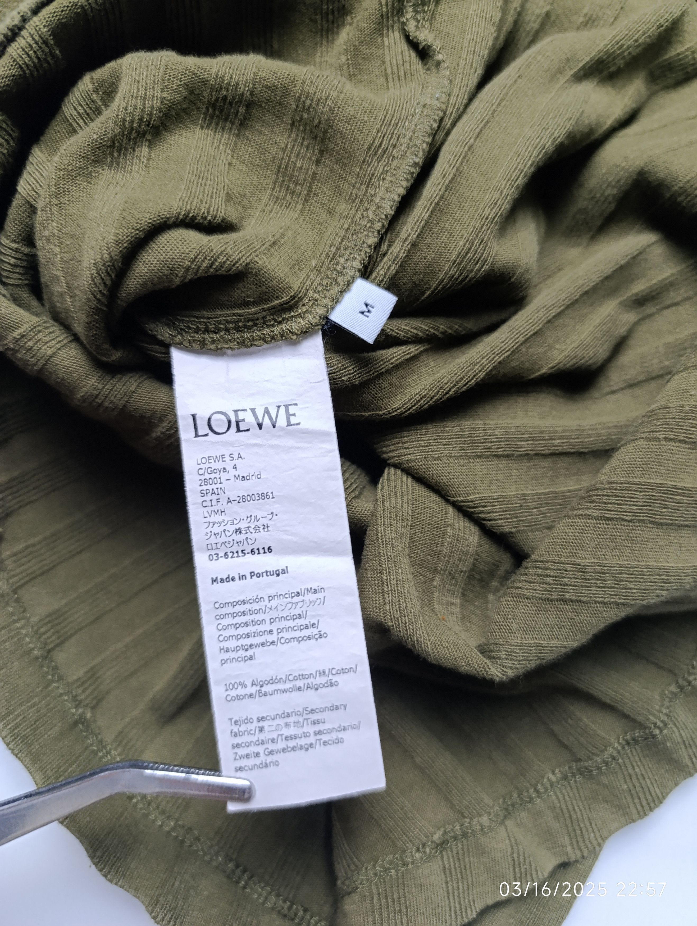 Loewe LOEWE ANAGRAM POCKET RIB-KNIT IN KHAKI GREEN Size M / US 6-8 / IT 42-44 - 10 Thumbnail