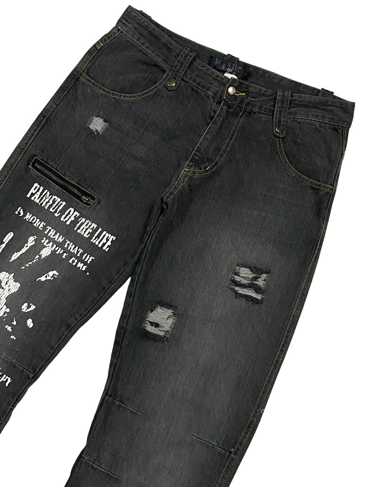 Japanese Brand Sex Pot Revenge Distressed Denim Pants Size US 32 / EU 48 - 16 Thumbnail
